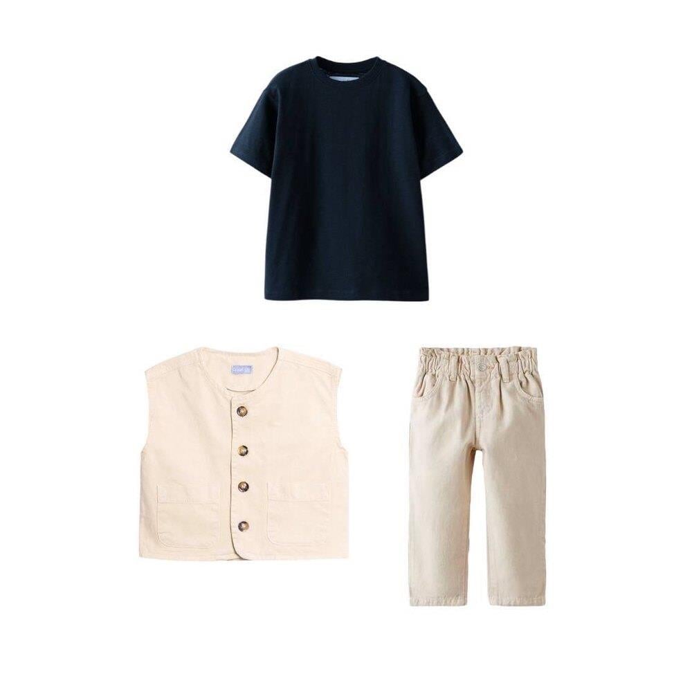 Unisex Lastikli Pantolon Bej