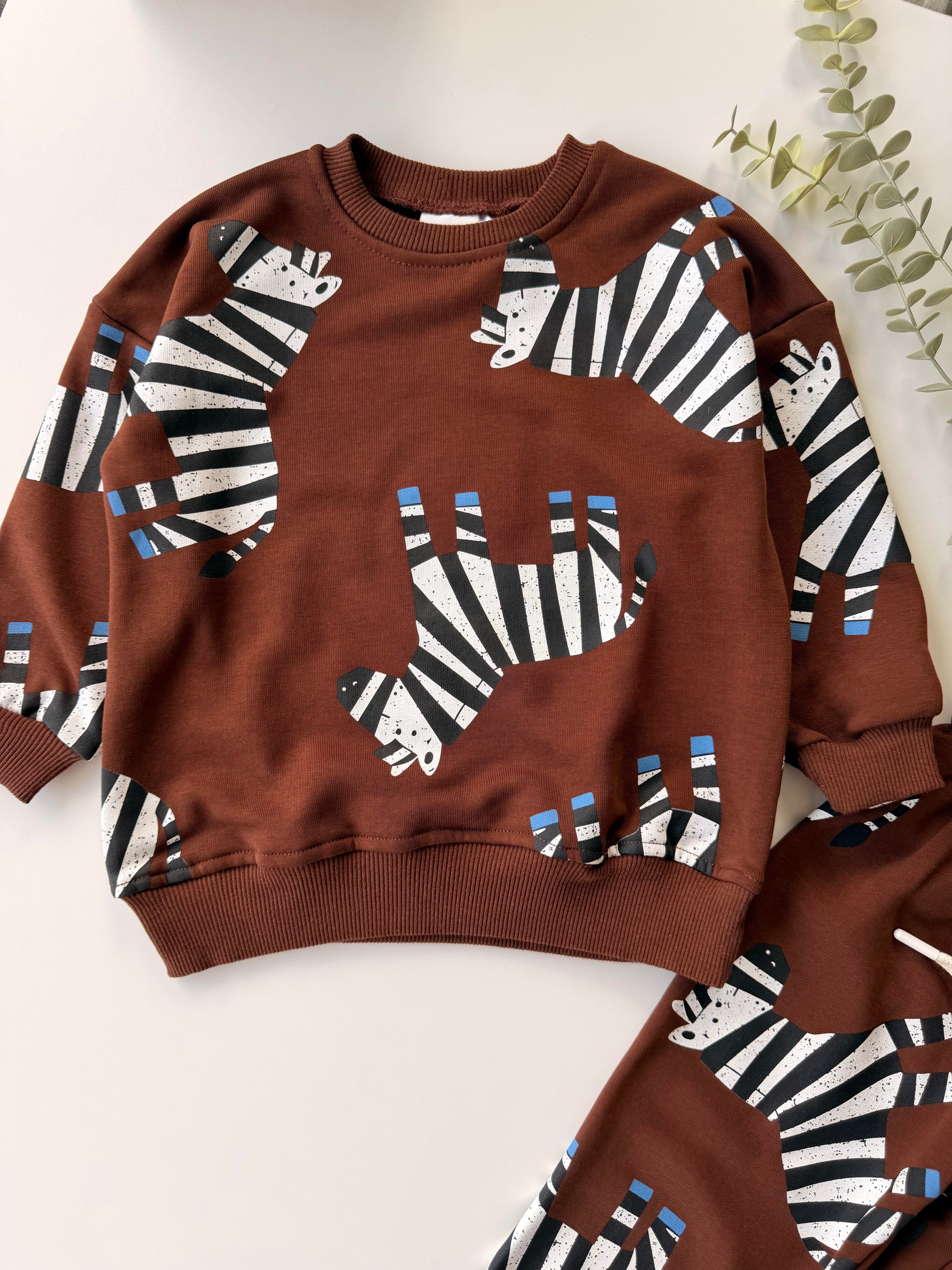 Zebra Desenli Eşofman Takım