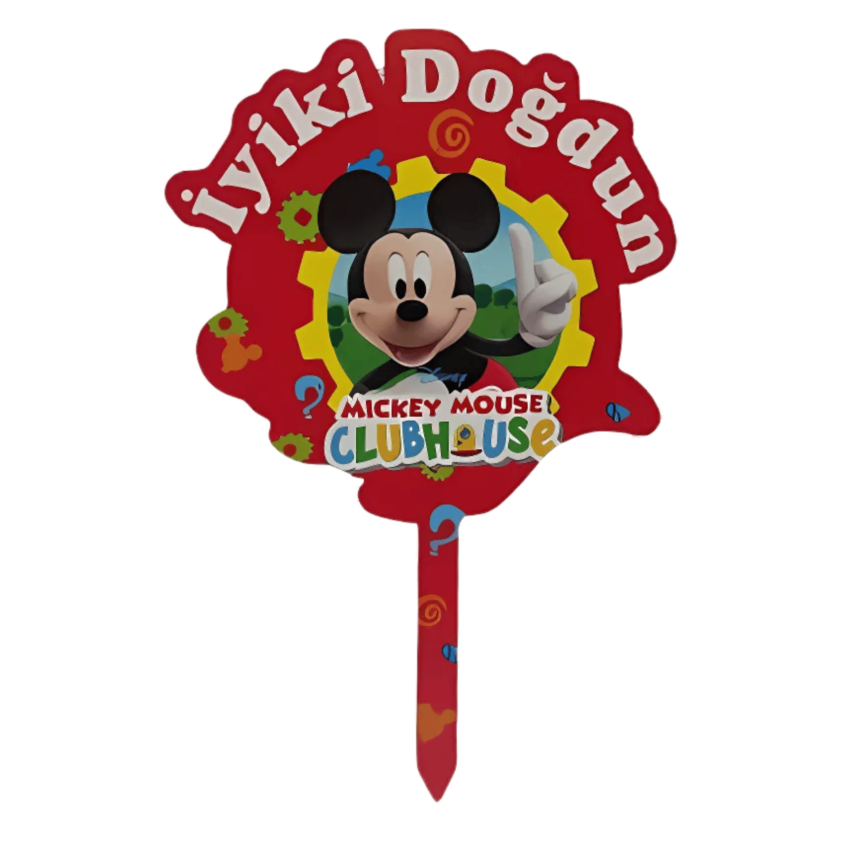 Mickey Mouse Temalı Karton Pasta Süsü