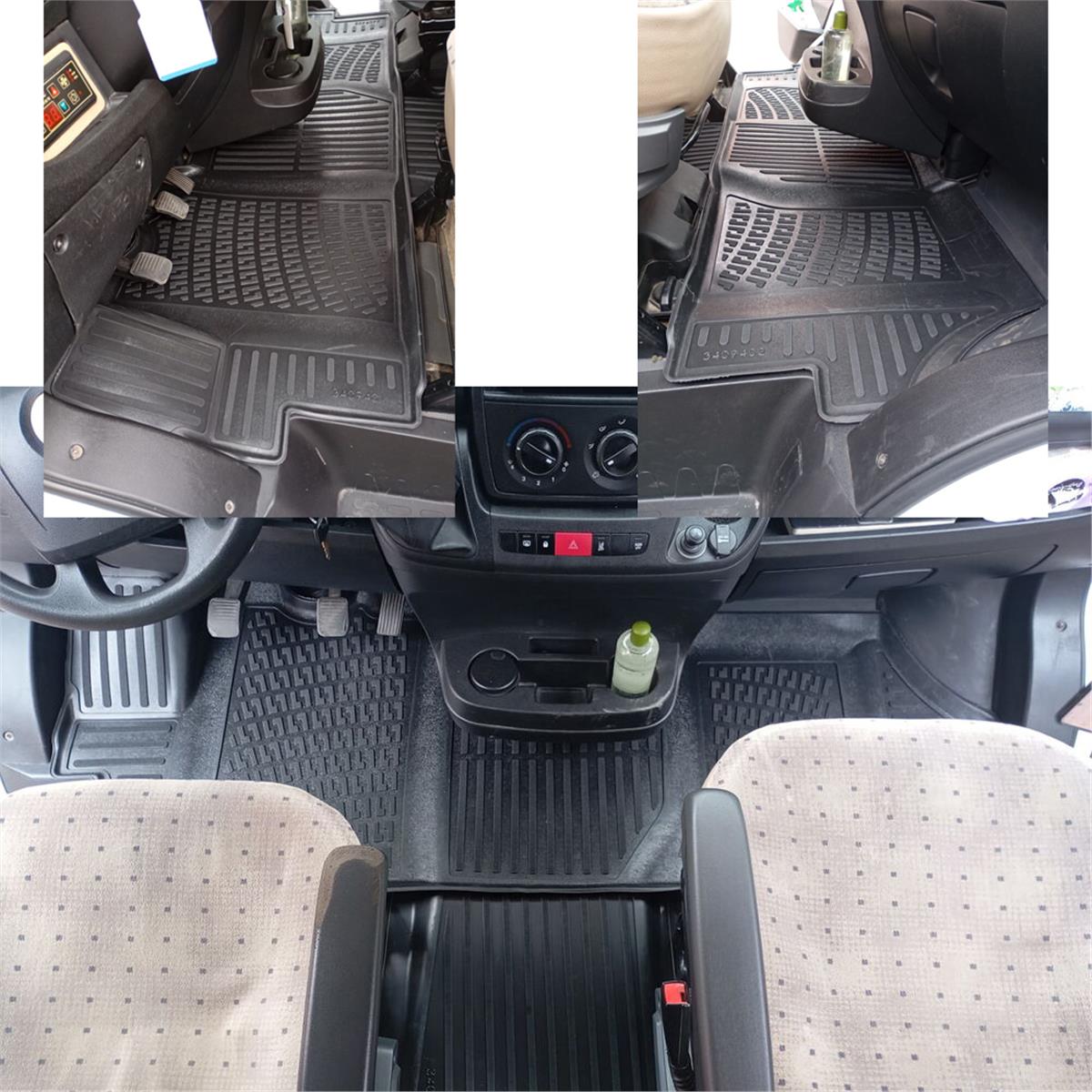 Rizline Ford Transit 2019+ (Kapalı Kasa) Ticari 3D Havuzlu Ön Paspas