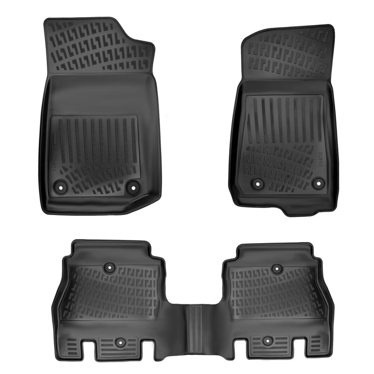 Rizline Jeep Wrangler JL Unlimited 2019+ (4 Kapı) 3D Havuzlu Paspas