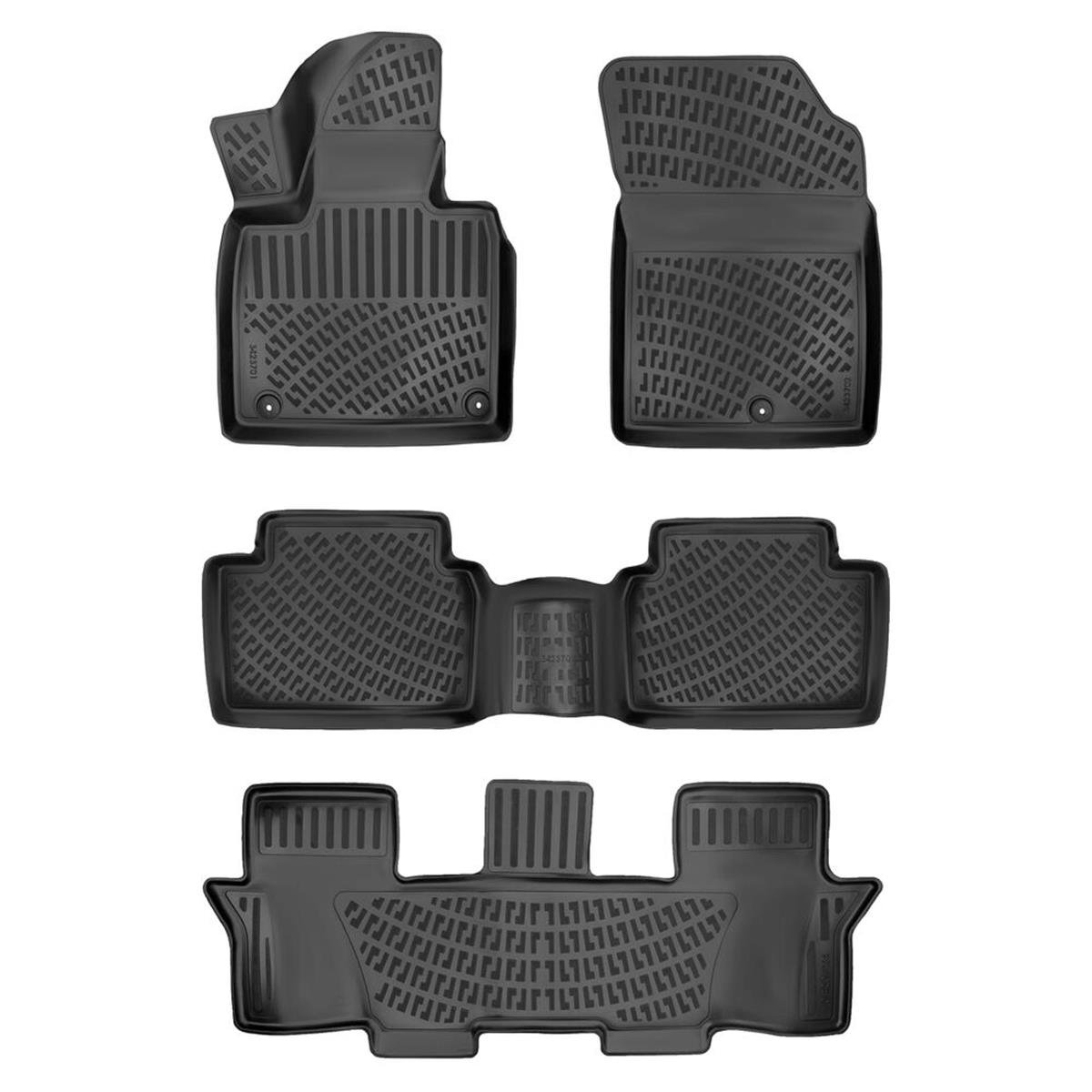 Rizline Kia Sorento (Benzinli) 2021+ (7 Koltuk-3 Sıra) 3D Havuzlu Paspas