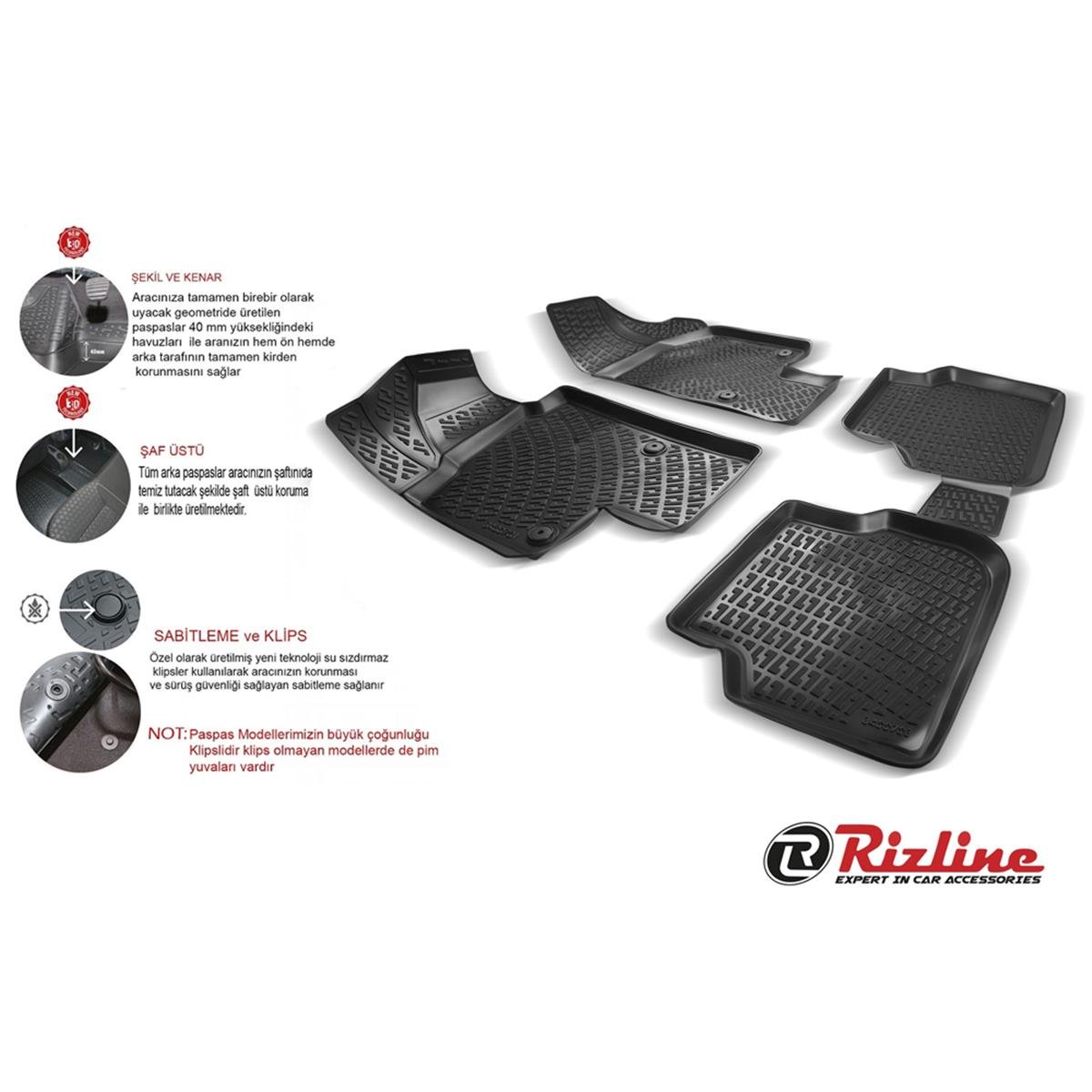 Rizline MG ZS (Ev) 2021+ 3D Havuzlu Paspas