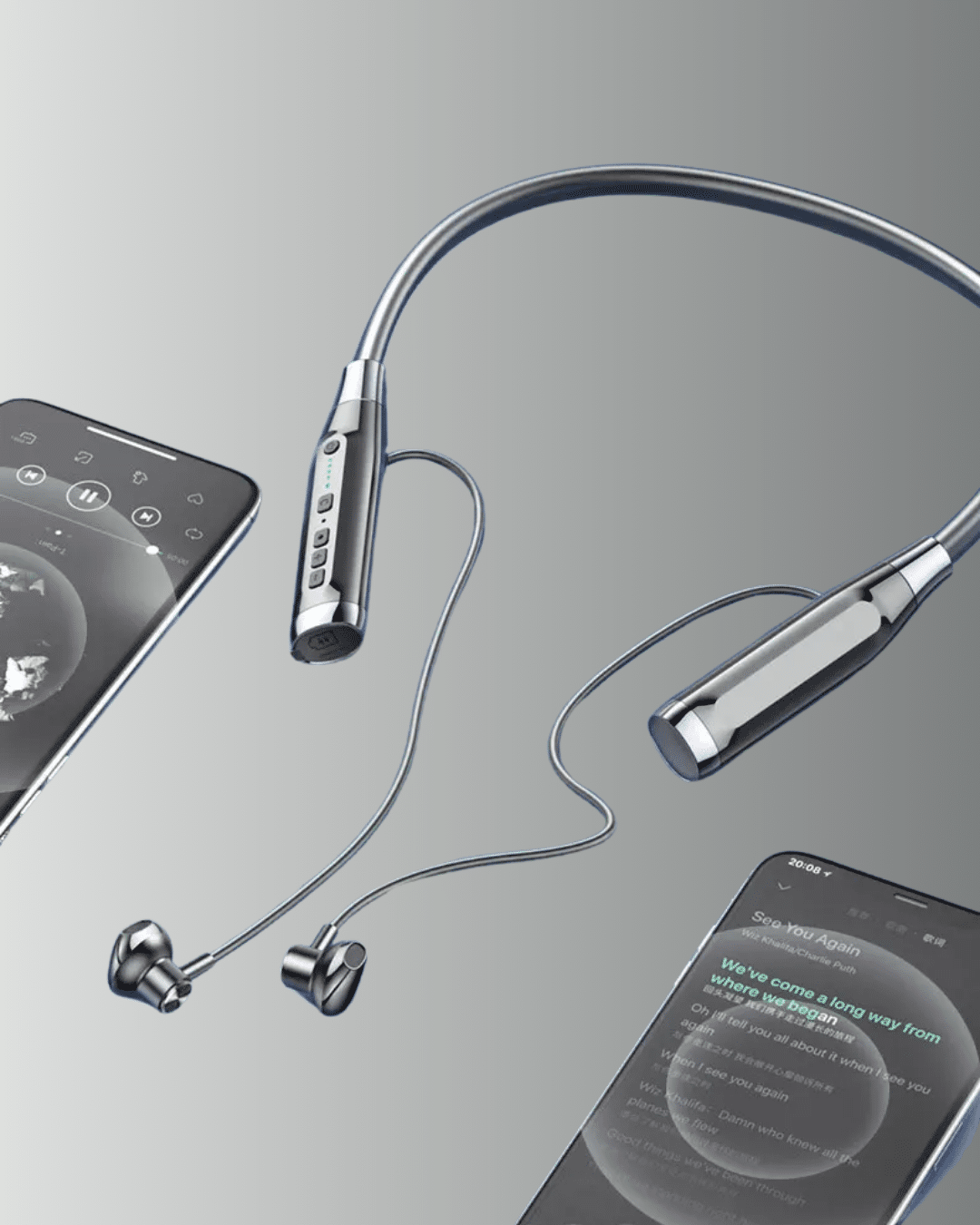 120 Saat Pil Ömrüyle Boyun Askılı Bluetooth Kulaklık – Spor ve Günlük Kullanım İçin