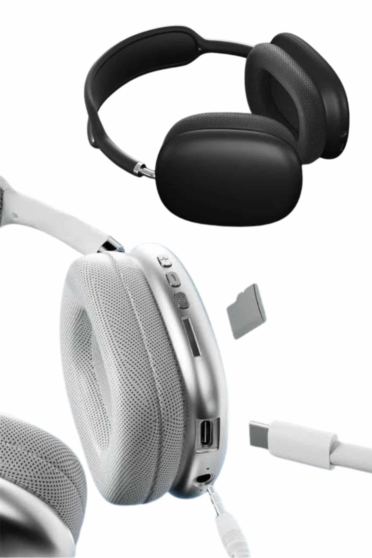2025 Model Kulak Üstü Kablosuz Bluetooth Kulaklık Gürültü Azalta Uzun Pil