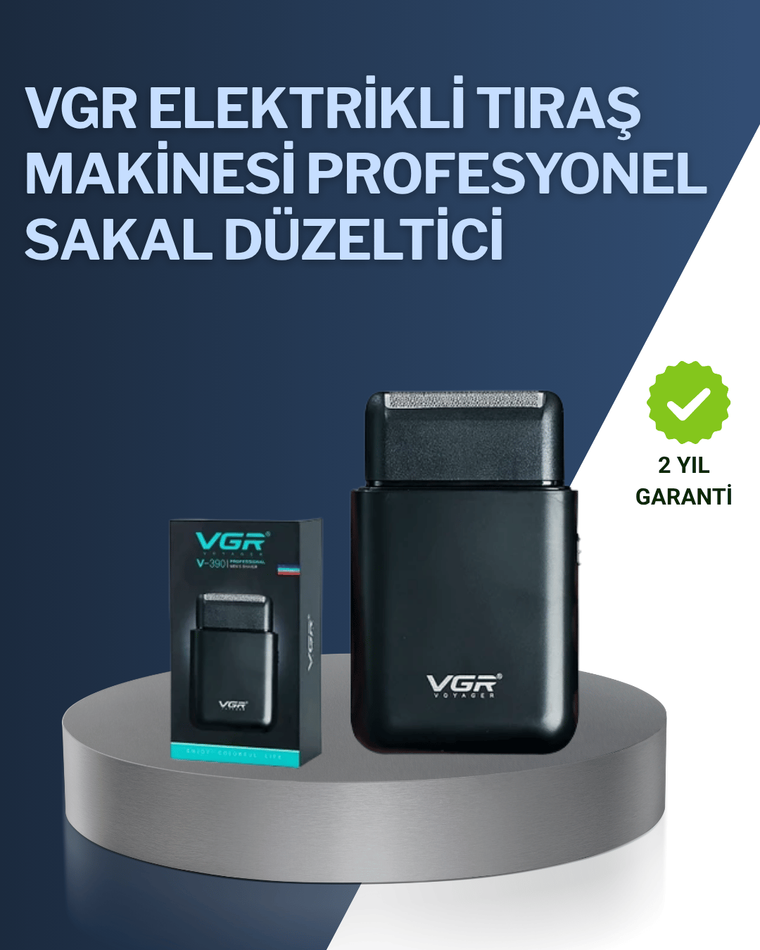 5 W Güçlü USB Şarjlı Sakal Şekillendirici – İki Başlıklı, Su Geçirmez Tasarım