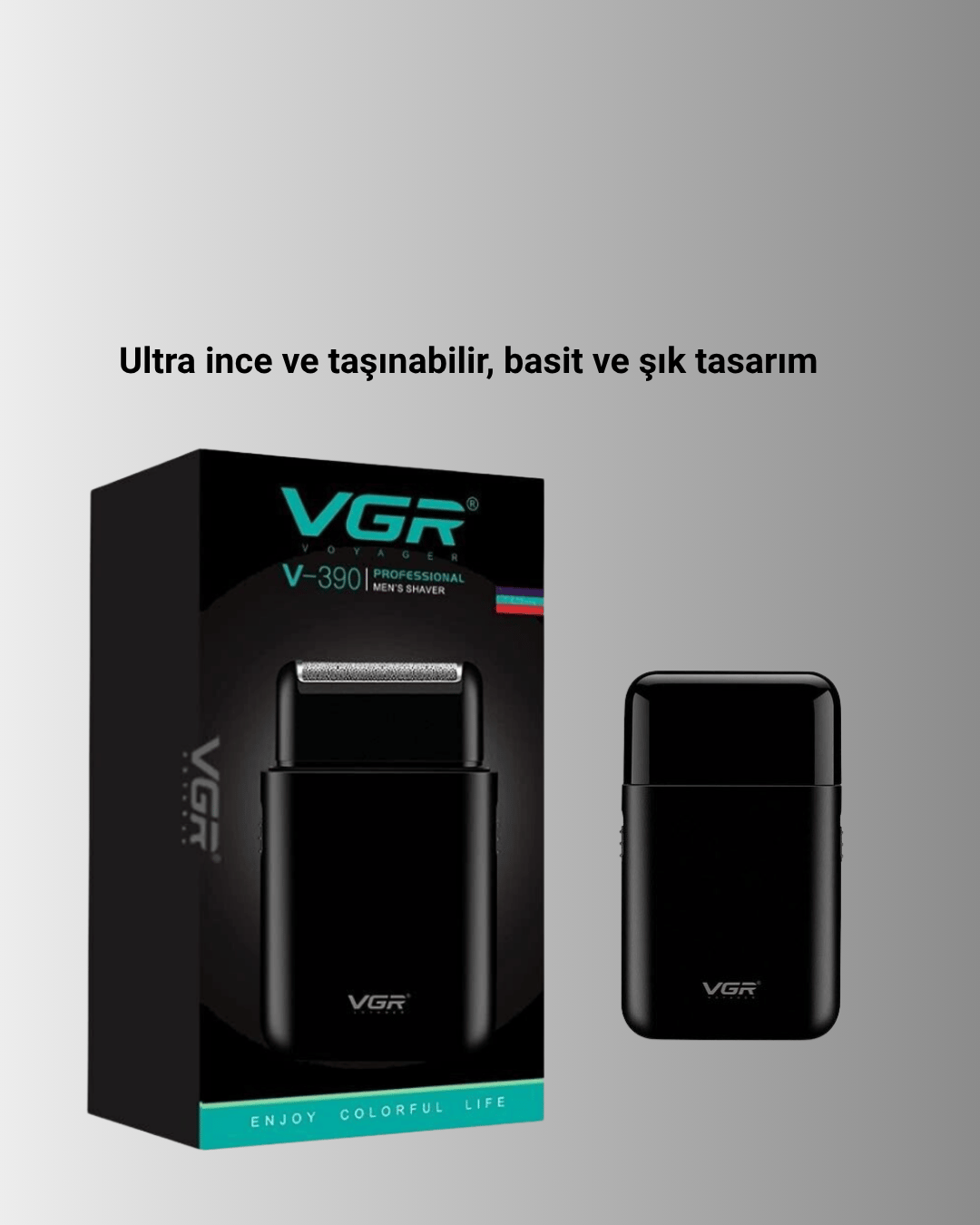 ABS Gövdeli Süper İnce Elektrikli Sakal Kesici – 45 dk Kablosuz Kullanım, Yanak Makası Dahil