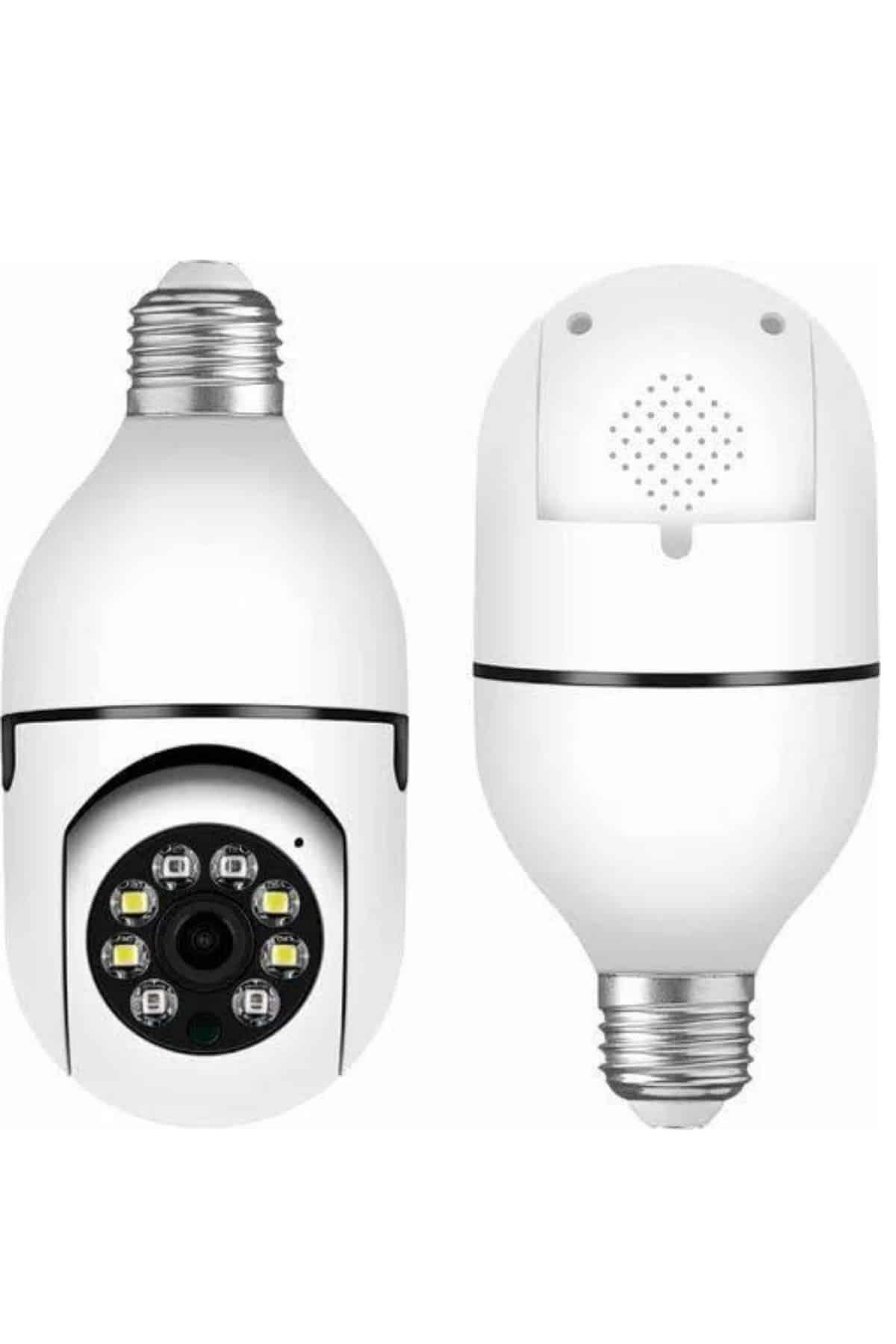 Akıllı Kamera Wifi Kamera Duylu Ampul Görünümlü 360 Derece Dönebilen Ev Kamerası
