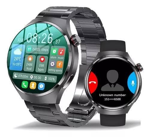 Akıllı Saat Metal Kordonlu GPS ve NFC Uyumlu Arama Cevaplayan