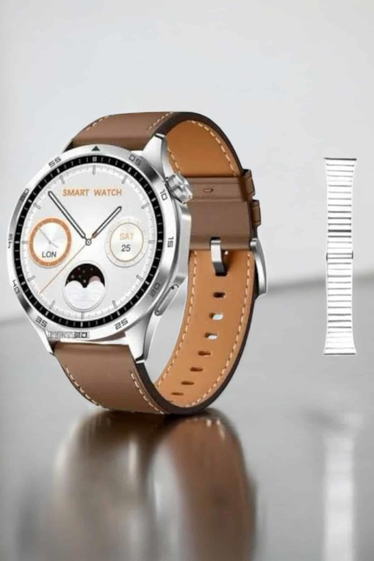 Akıllı Saat Titreşimli Pusula Nabız ve Tansiyon Ölçer NFC Uyumlu