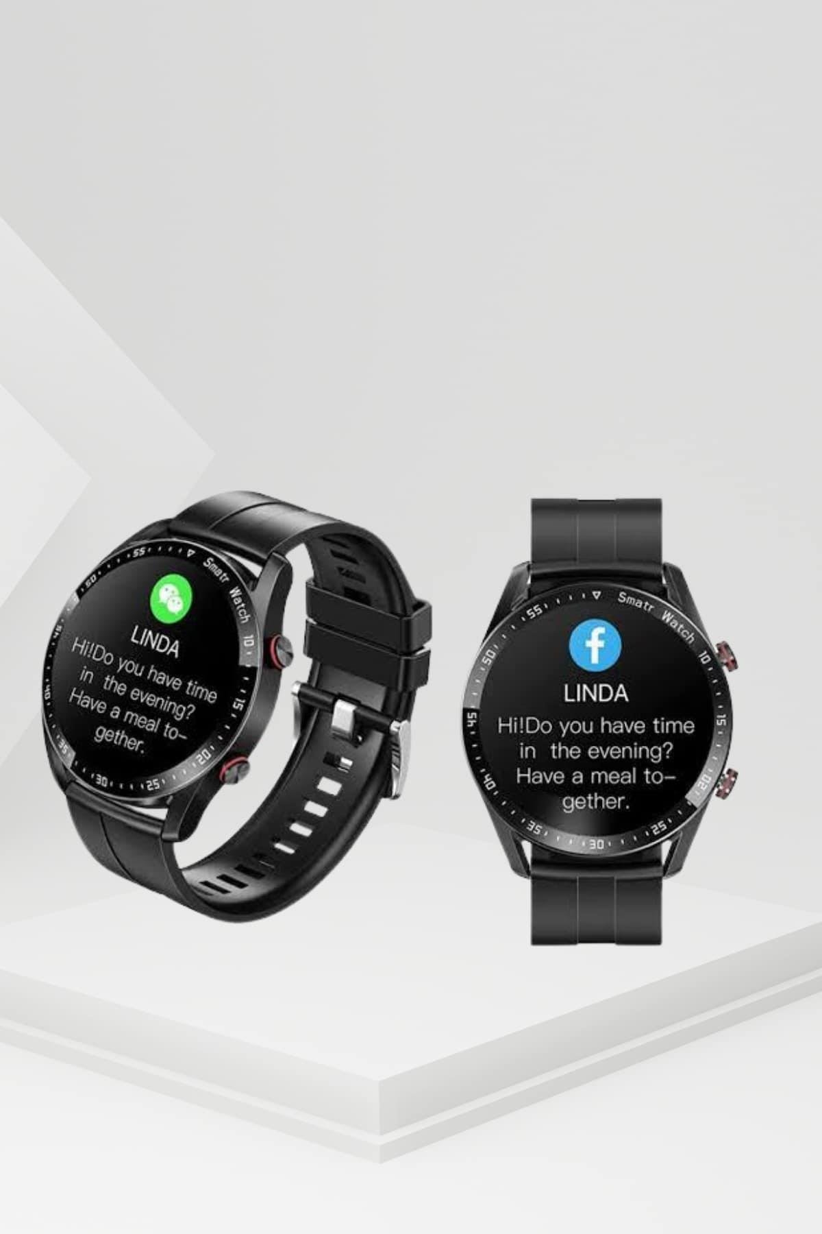 Akıllı Saat Yeni Model Sesli Asistan Bildirim Görme Bluetooth Bağlantılı Müzik Dinleme