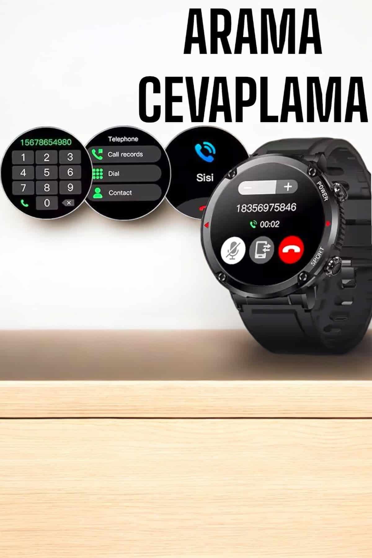 Akıllı Saat Yeni Nesil Bluetooth Bağlantılı Uyku ve Sağlık Takibi NFC ve GPS