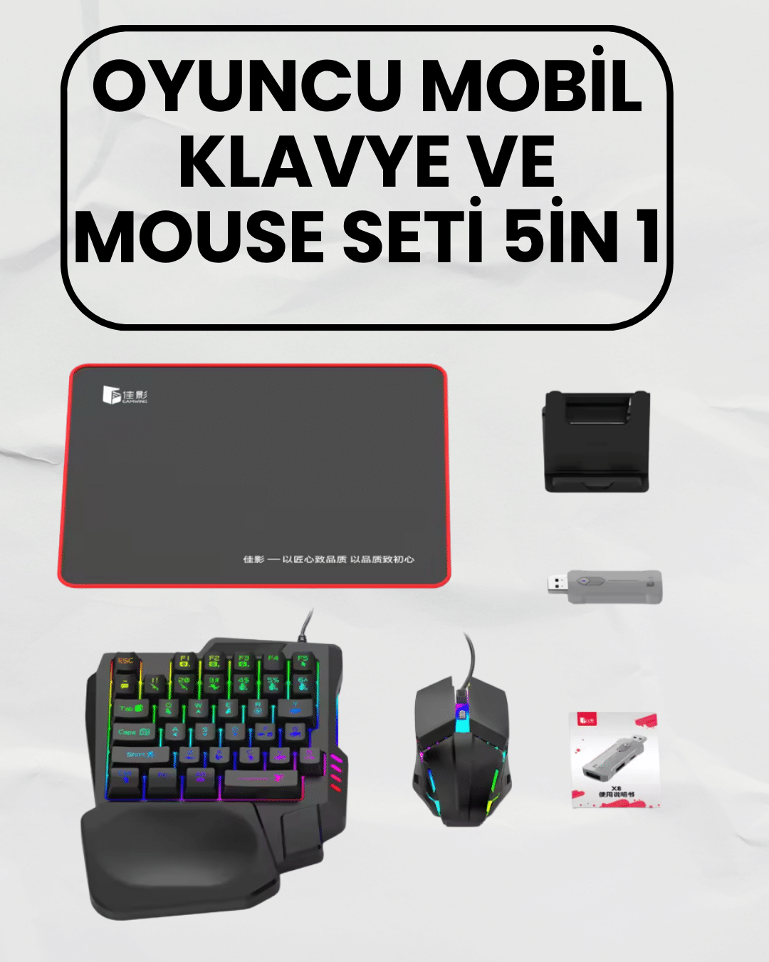 Bluetooth 5.3 Mobil Oyun Aksesuar Seti – PUBG Uyumlu