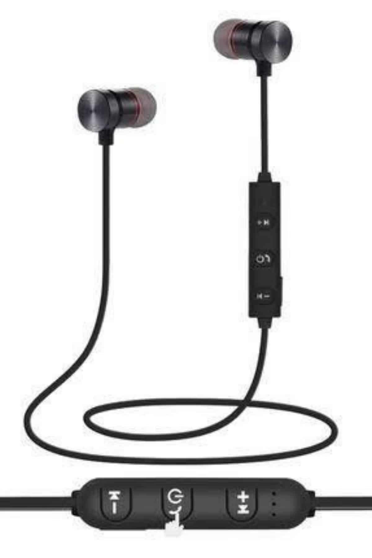 Bluetooth Bağlantılı Kablolu Mıknatıslı Sport Kulaklık