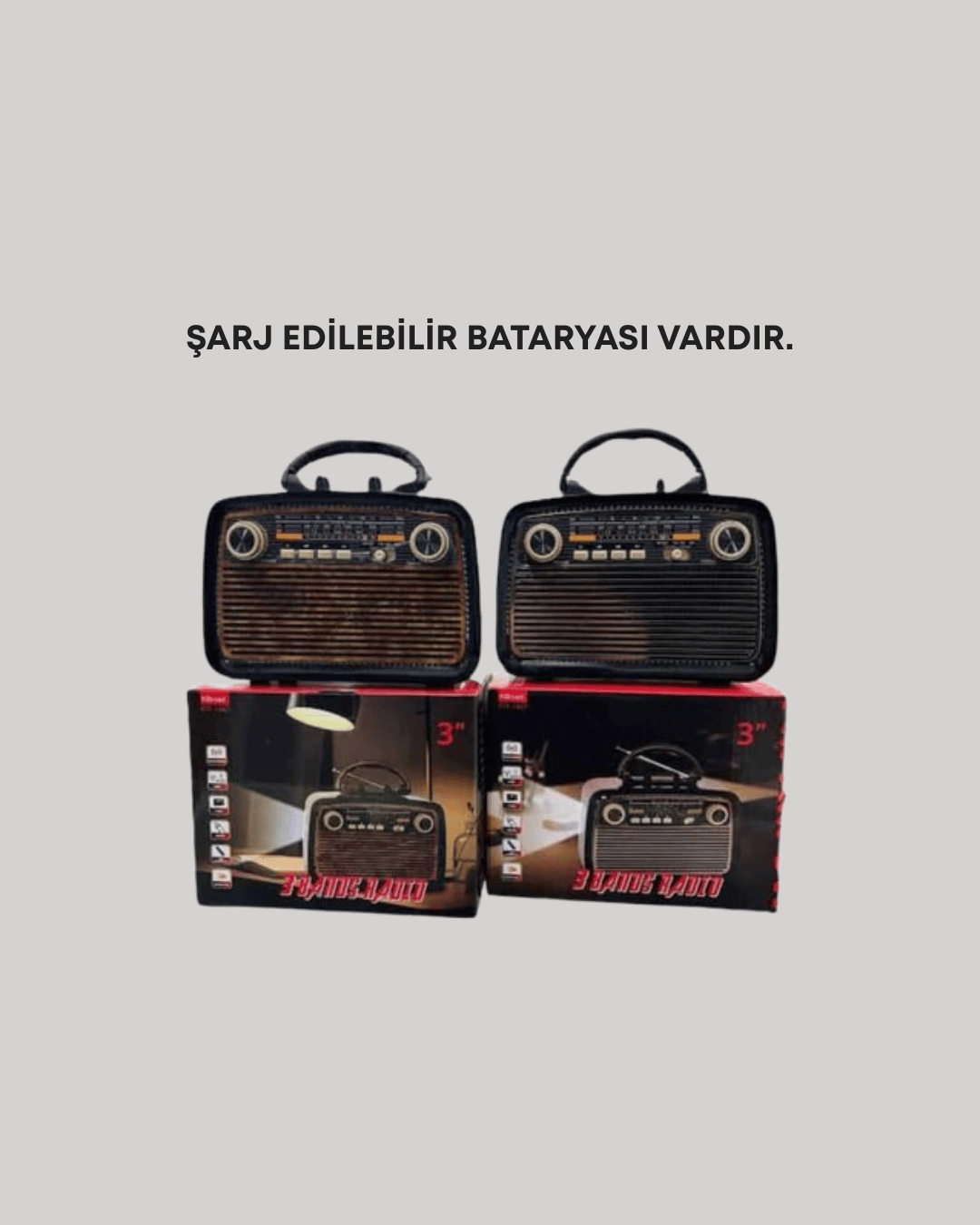 Bluetooth Bağlantılı Taşınabilir Hoparlör – FM/AM Radyo Özellikli, Şarj Edilebilir Batarya, 1 kg
