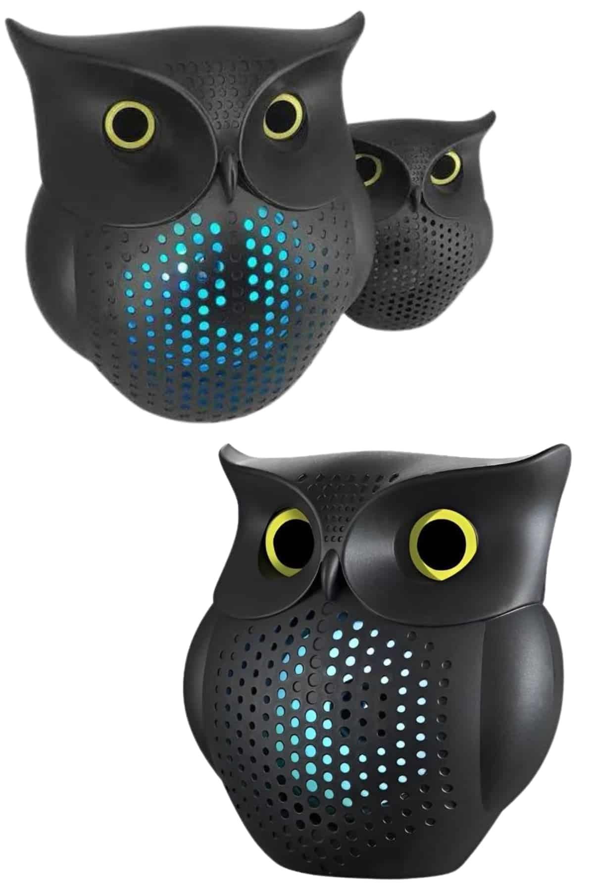 Bluetooth Hoparlör TWS Kablosuz RGB Işıklı Dekoratif Taşınabilir Baykuş