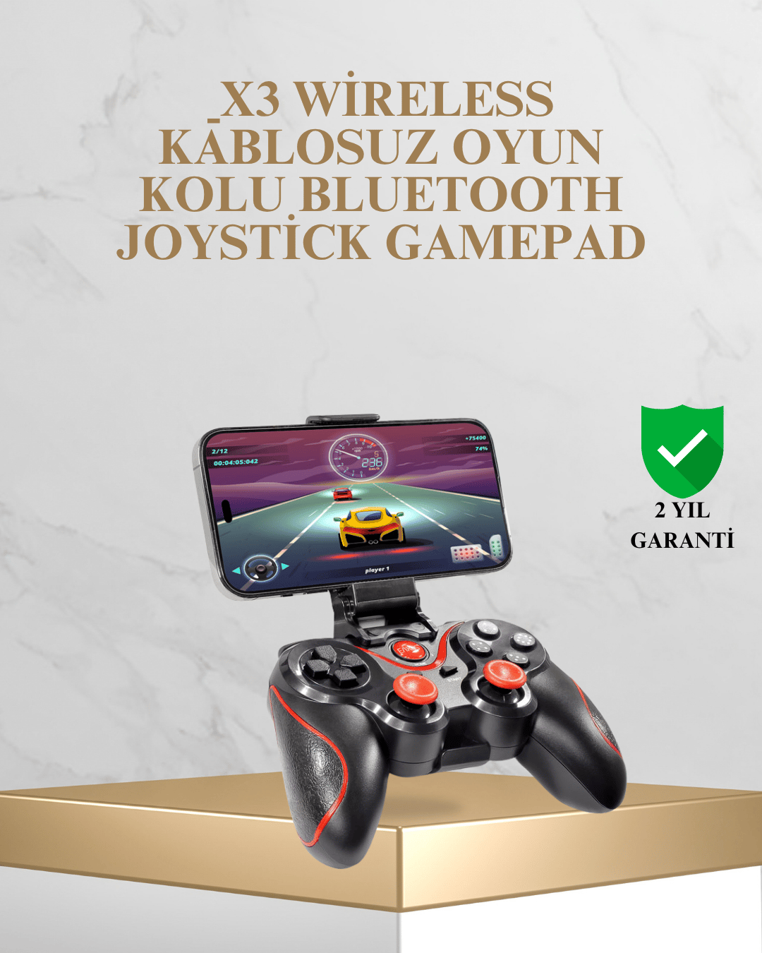 Bluetooth Kablosuz Oyun Kolu – Android iPhone PC Uyumlu