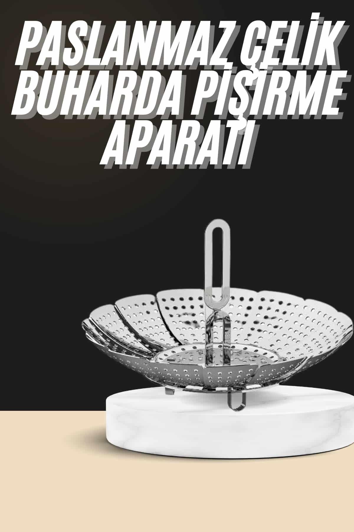 Buharda Pişirme Haşlama Aparatı Açılır Kapanır Paslanmaz Çelik Sebze Haşlama