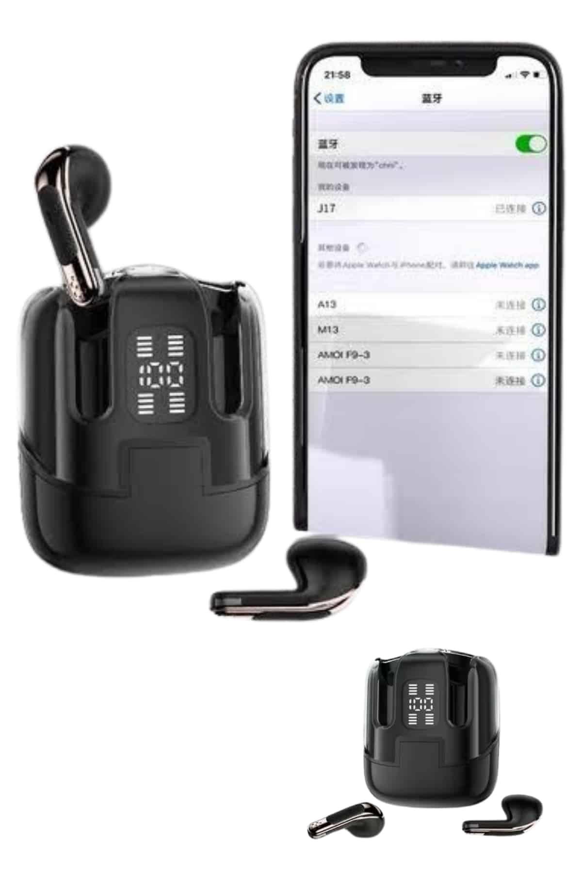 Çift Kulaklıklı Kulakiçi Bluetooth ANC ENC Kablosuz Kulaklık
