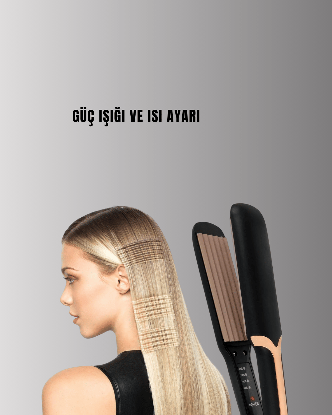 DEMPOWER DP-134 Tost Saç Şekillendirici – Hızlı Isınan, Kalıcı ve Belirgin Dalgalar İçin İdeal