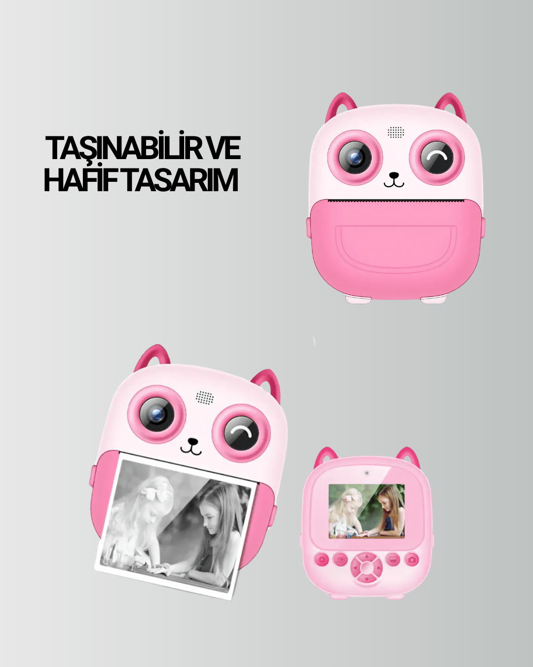 Dijital Termal Yazıcılı Mini Kamera – HD Video & Anında Fotoğraf Çıktısı