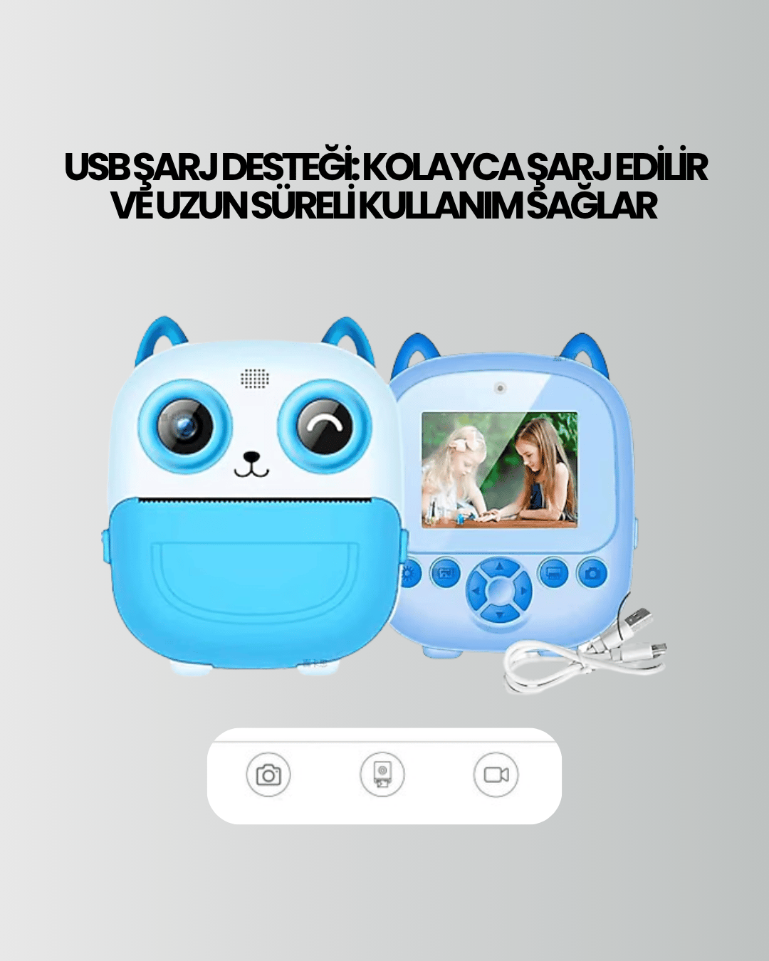 Dijital Termal Yazıcılı Mini Kamera – HD Video & Anında Fotoğraf Çıktısı