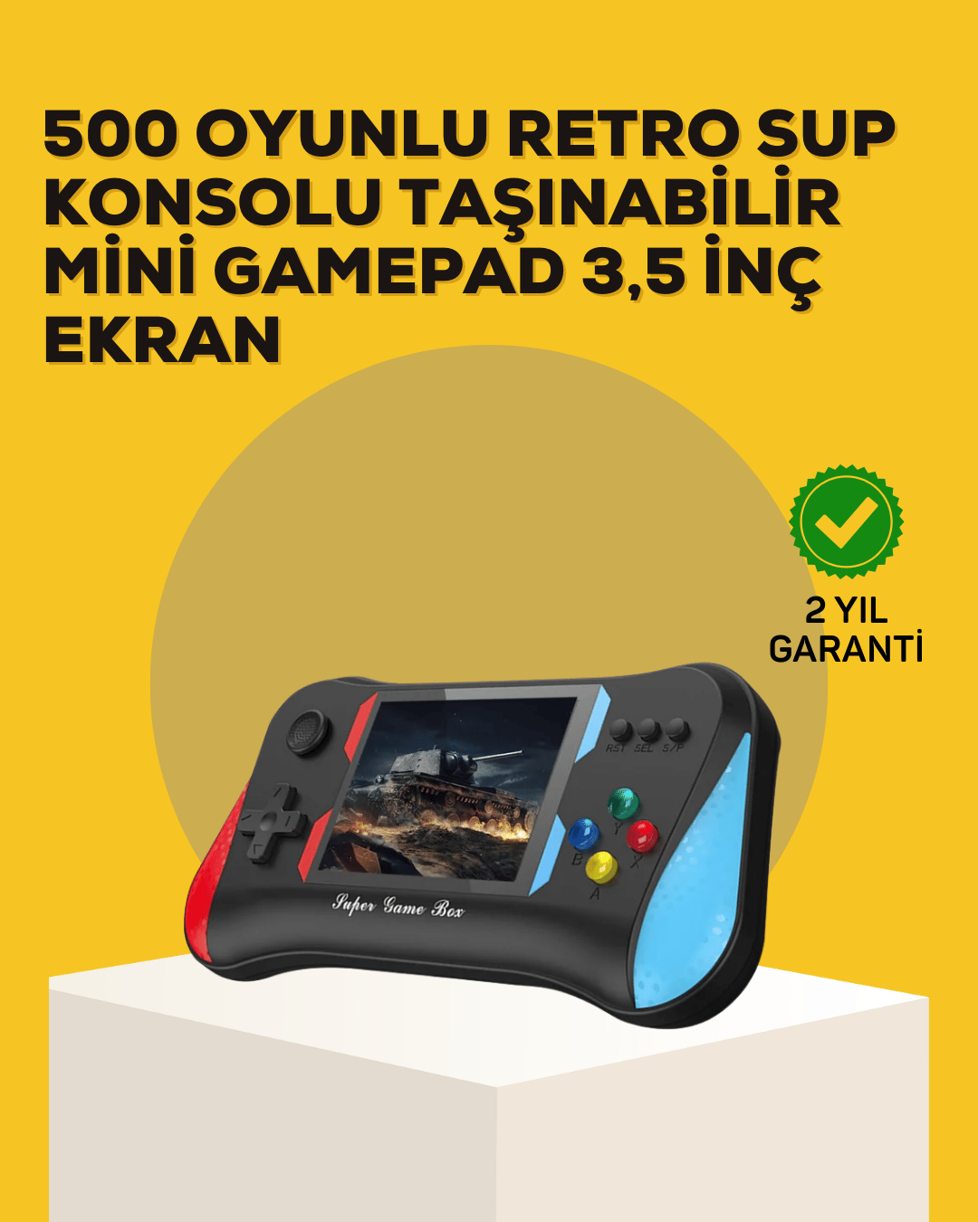 Geniş Ekranlı 500 Oyunlu Taşınabilir El Konsolu – Her Yerde Kesintisiz Oyun Keyfi