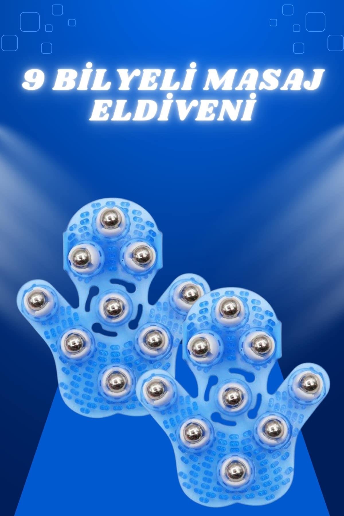 Giyilebiilir Masaj Eldiveni 9 Bilyeli Tüm Vücut Masajına Uygun