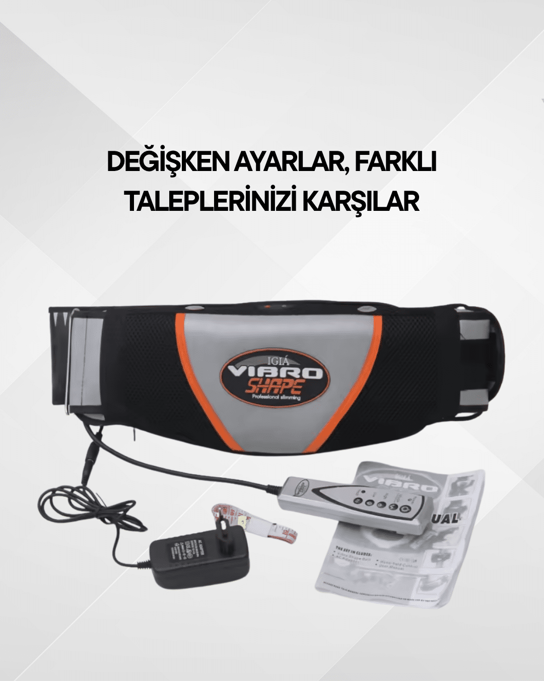 Göbek Bölgesi İçin Titreşimli Zayıflama ve Masaj Kemeri