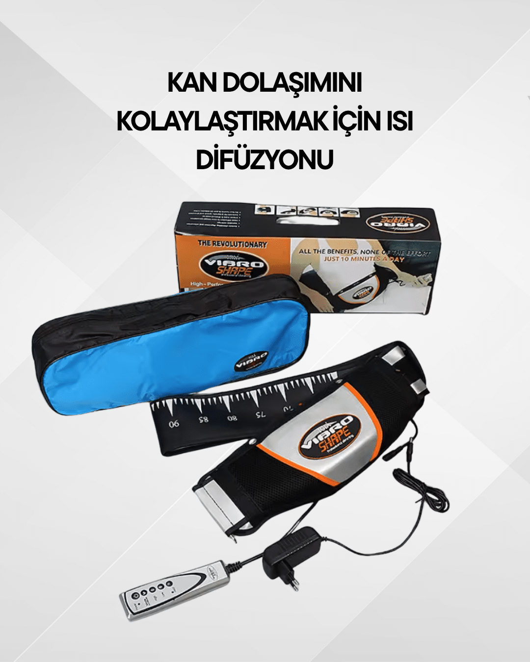 Göbek Bölgesi İçin Titreşimli Zayıflama ve Masaj Kemeri