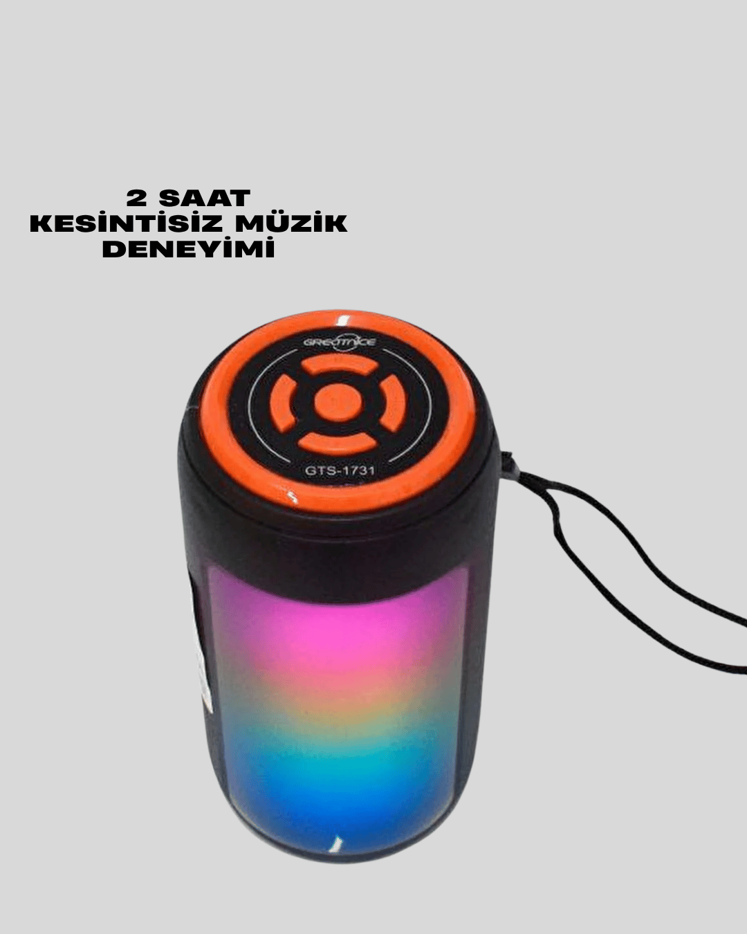GTS 1731 Mini Bluetooth Hoparlör – LED Işıklı, Taşınabilir ve Çok Fonksiyonlu