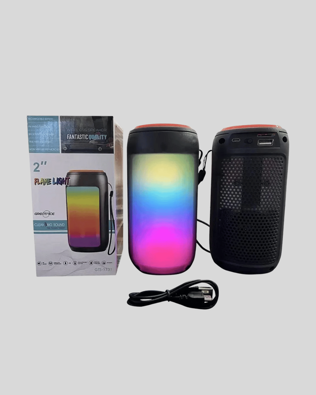 GTS 1731 Mini Bluetooth Hoparlör – LED Işıklı, Taşınabilir ve Çok Fonksiyonlu