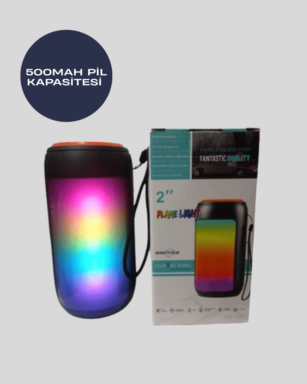 GTS 1731 Mini Bluetooth Hoparlör – LED Işıklı, Taşınabilir ve Çok Fonksiyonlu