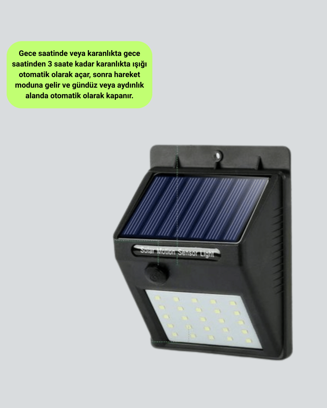 Hareket Sensörlü Güneş Enerjili Dış Mekan LED Lamba 100/144 LED 