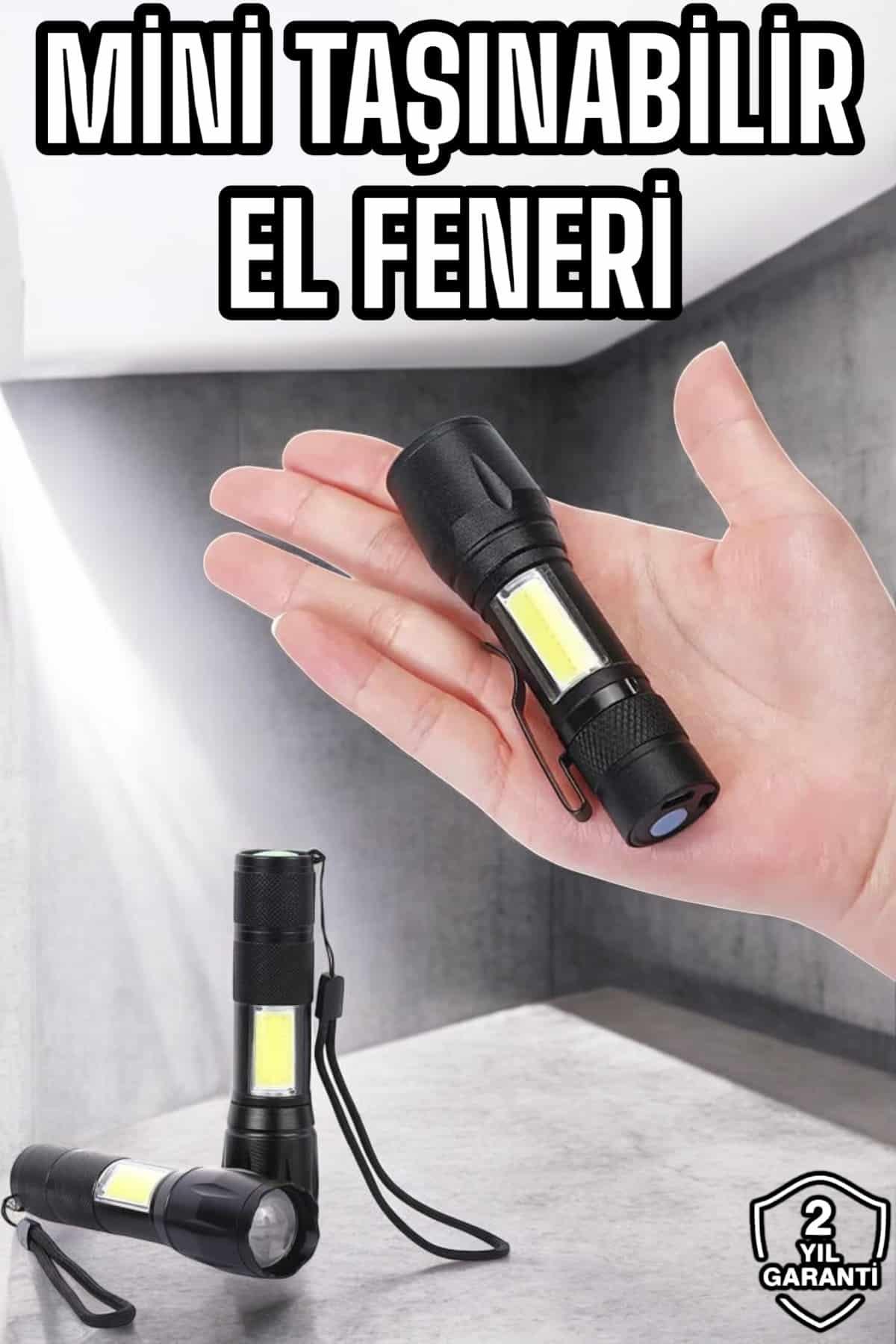 Işıldak El Feneri Kamp Lambası Mini Taşınabilir Acil Durum Lambası Fener Led Işık