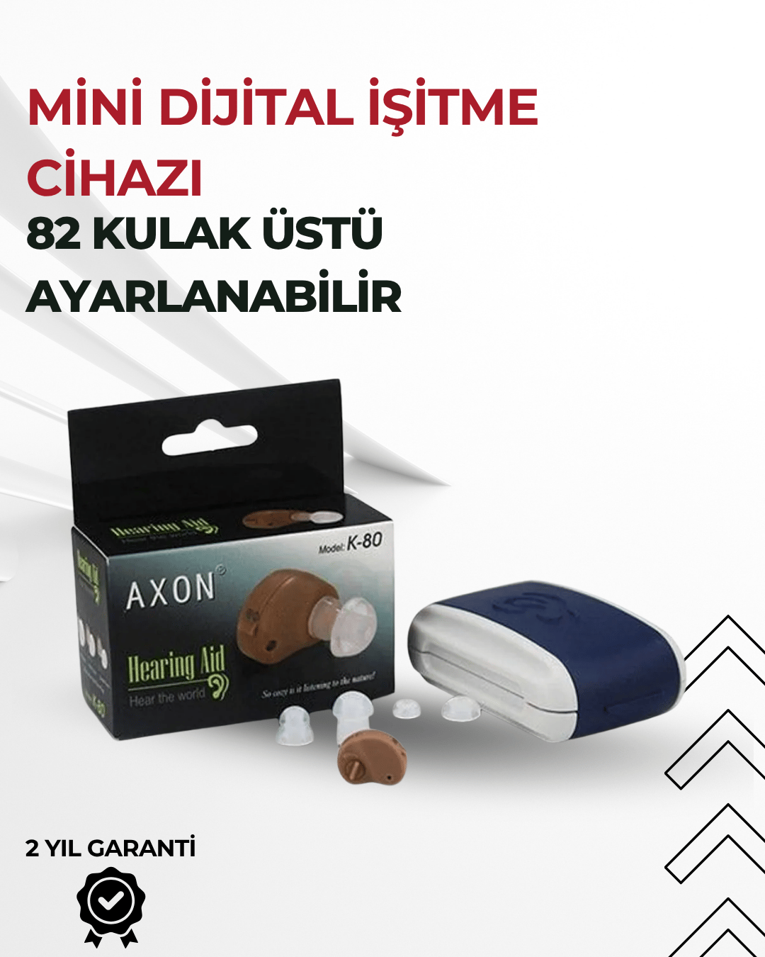 K80 Akıllı Gürültü Azaltmalı İşitme Cihazı – Net ve Güçlü Ses Deneyimi