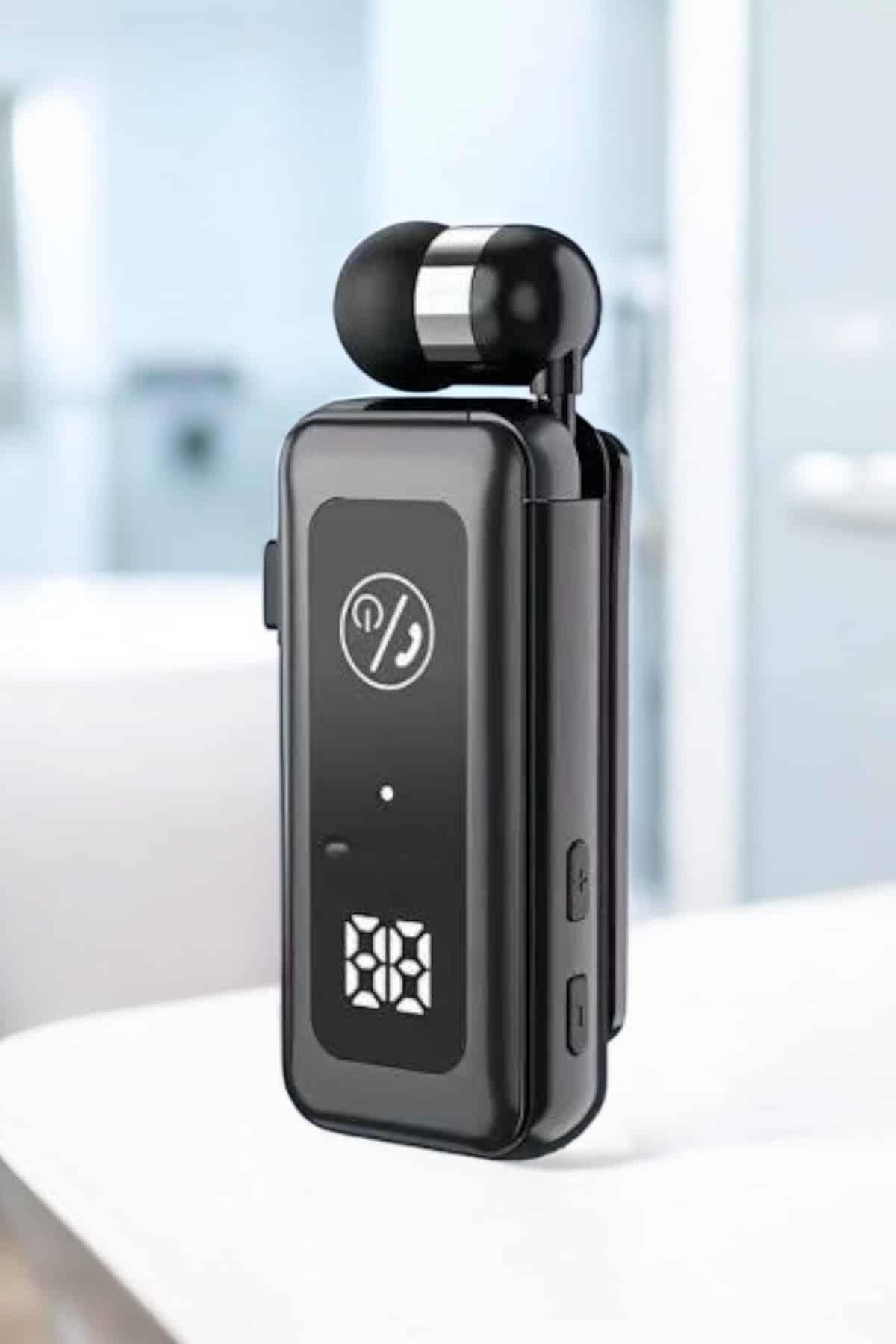 Kablolu Makaralı Bluetooth Kulaklık Uzun Pil Ömrü Dijital Göstergeli