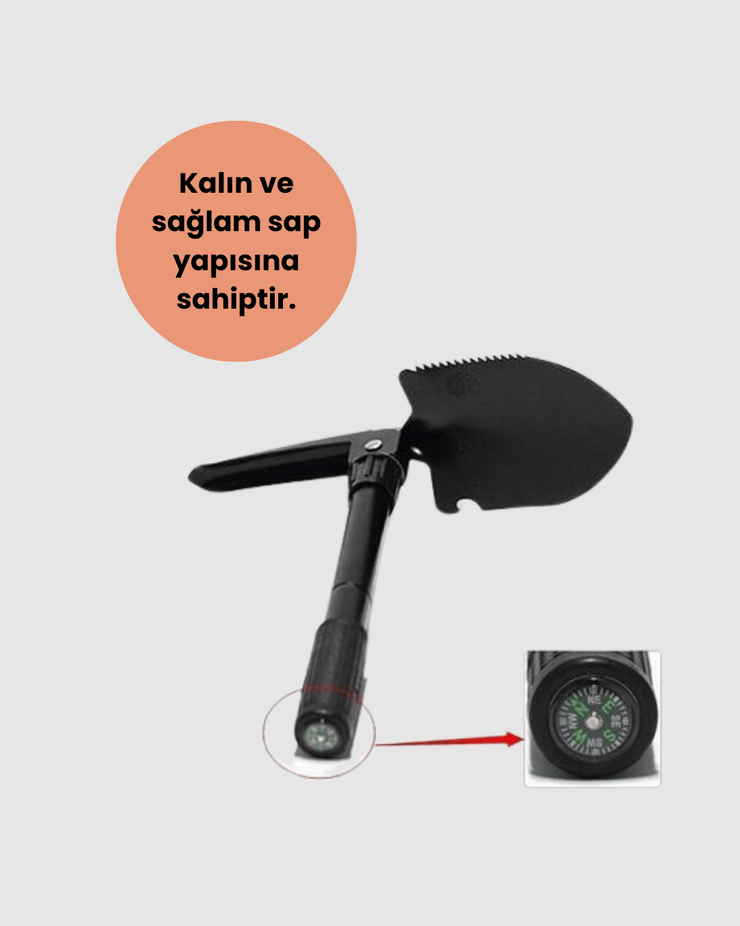 Katlanabilir Kazma ve Kürek Seti – Sağlam Alaşımlı Çelik Gövde