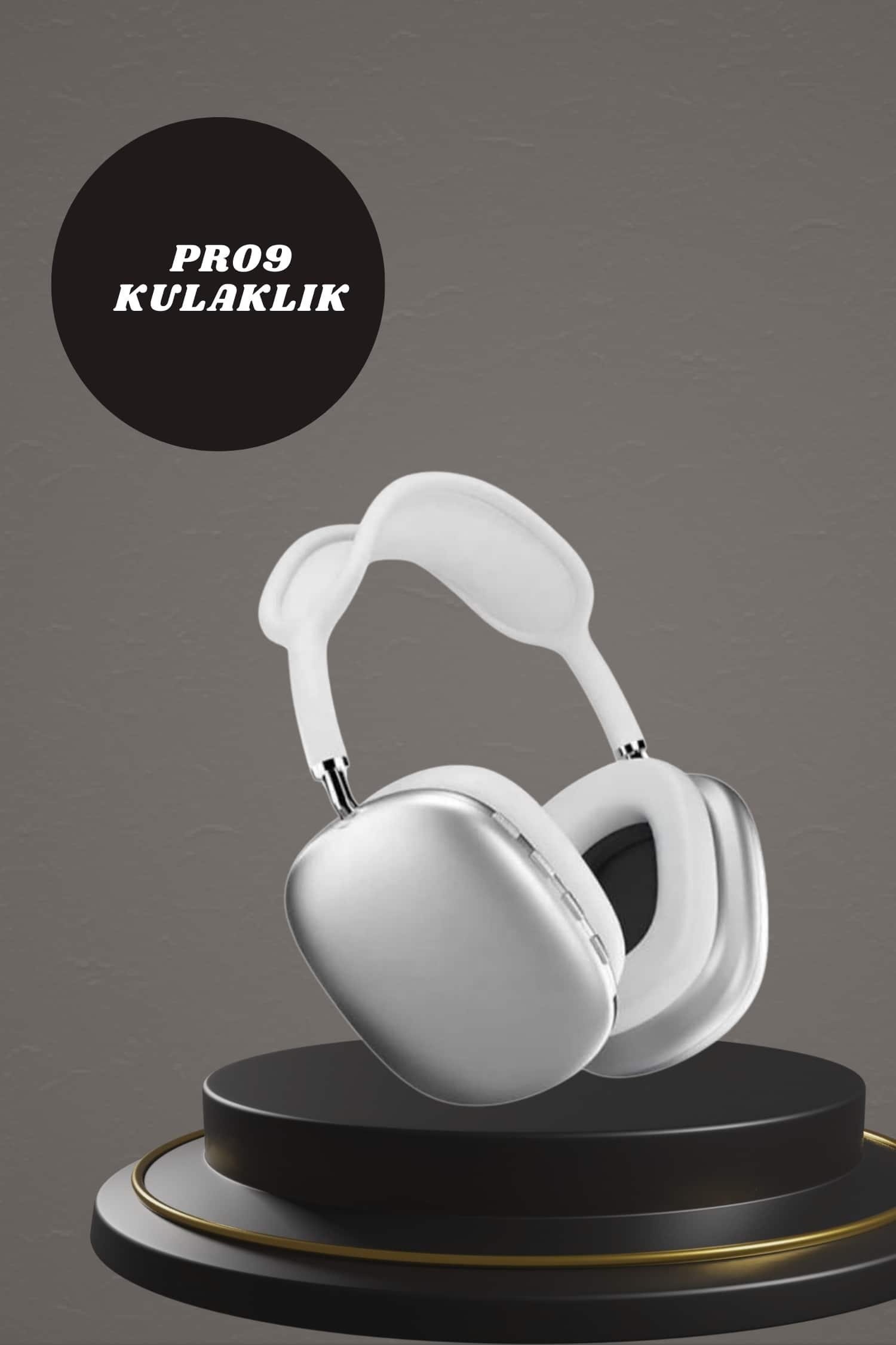 Kulak Üstü P9 Kablosuz Bluetooth Kulaklık ve 7 Kordonlu Akıllı Saat