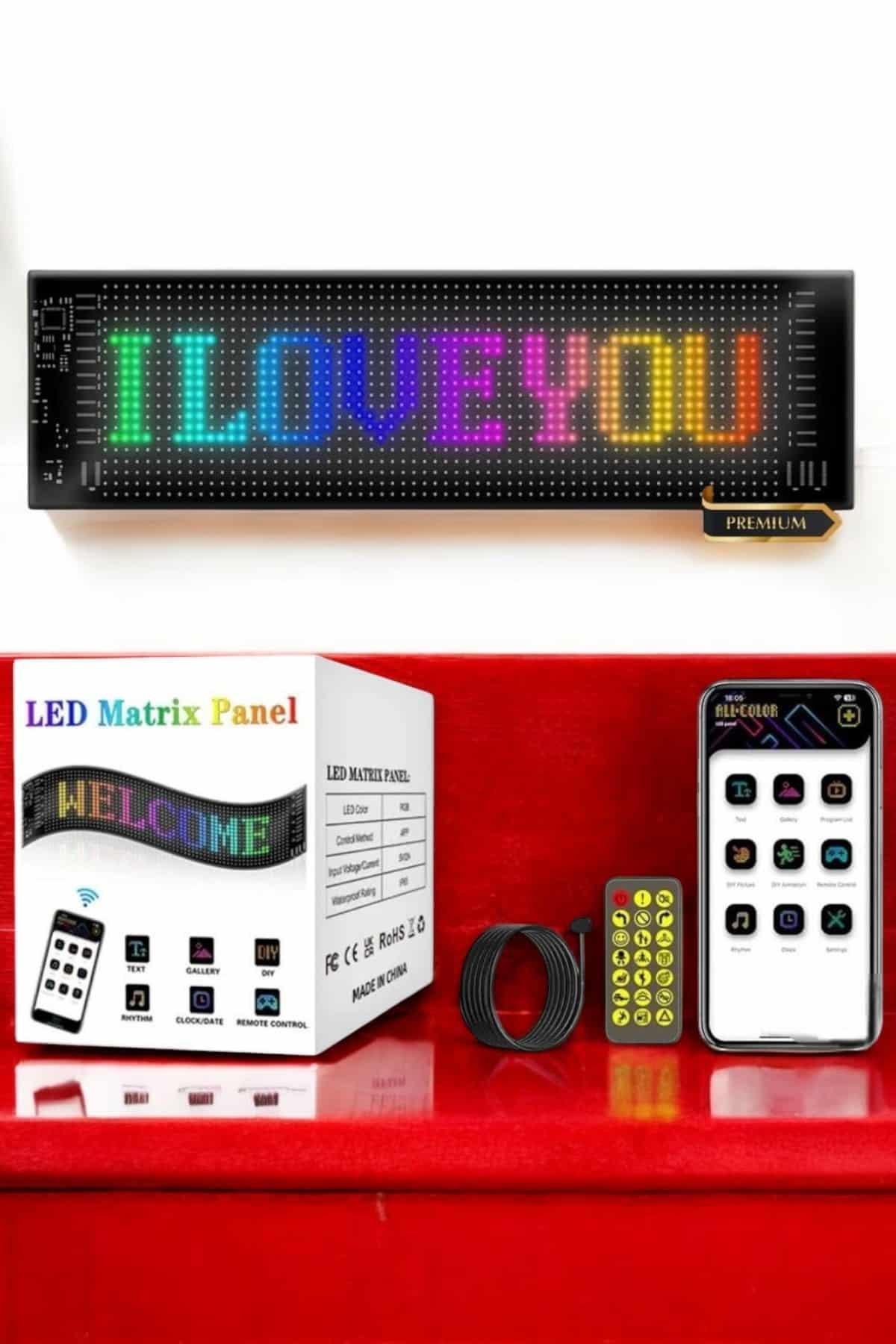 Led Matrix Panel Dijital Ekran Kumandalı Pixsel Görünümlü