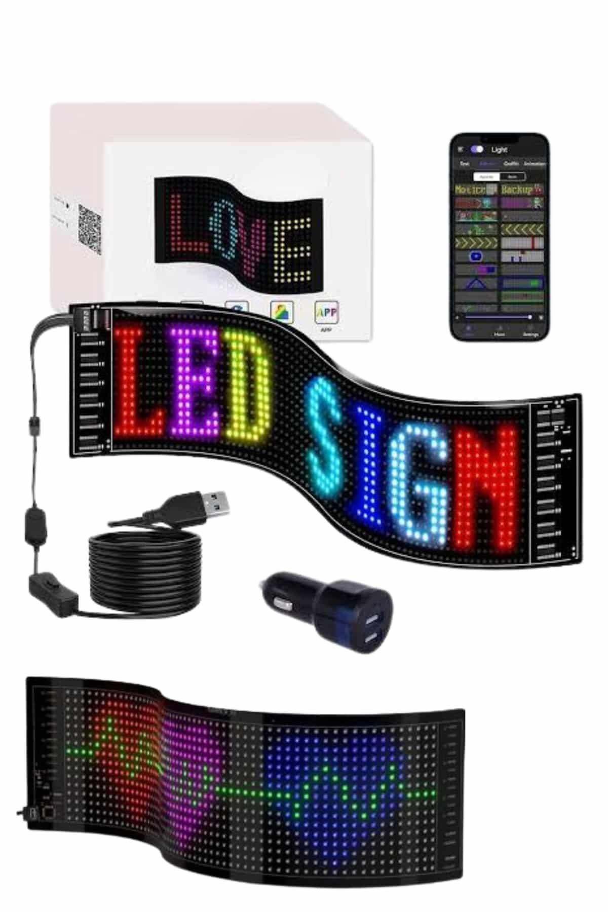 Led Panel 16*64 Led Uzaktan Kumandalı Telefon Kontrollü LED Ekran