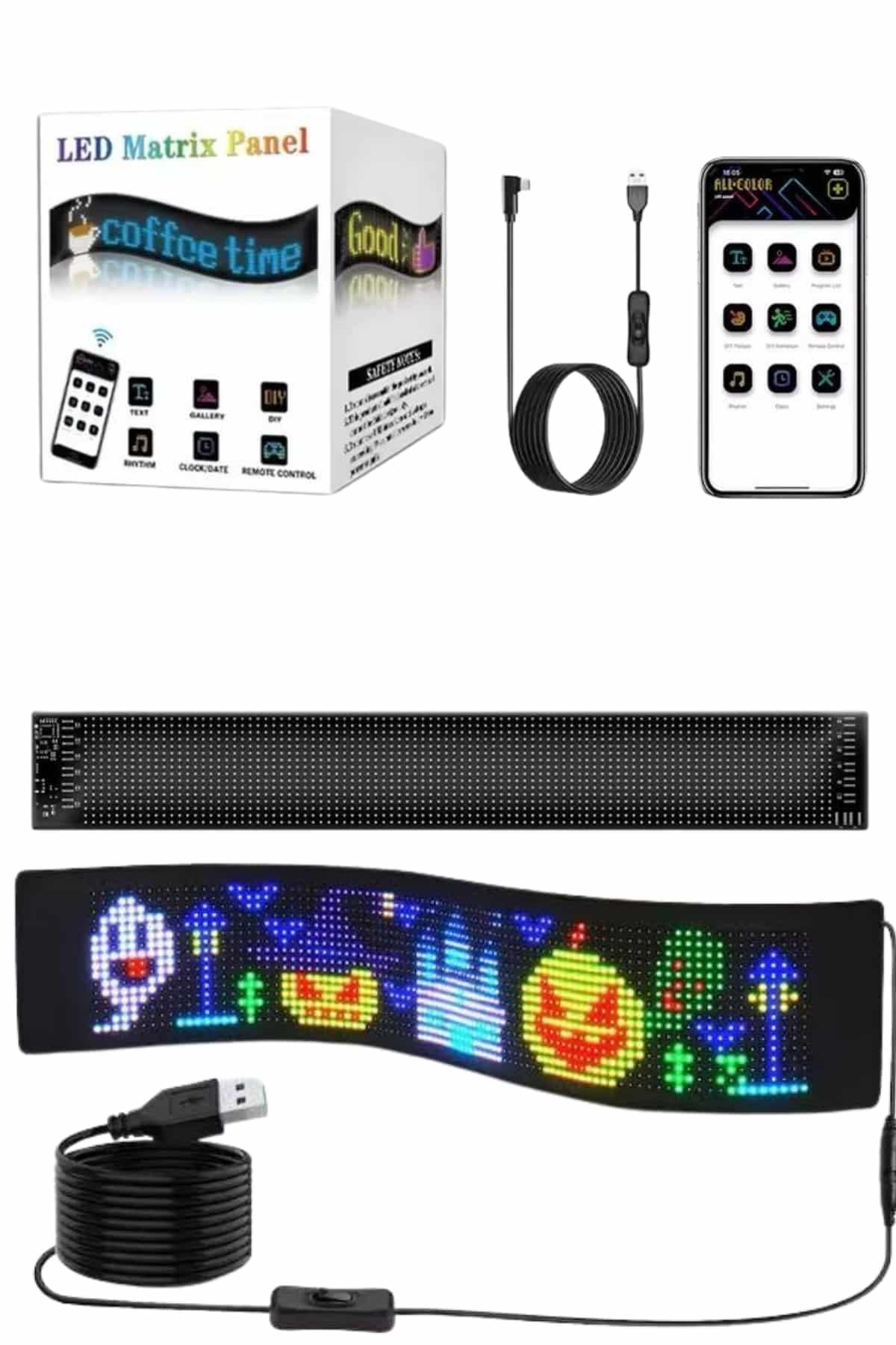 Led Panel 16*64 Led Uzaktan Kumandalı Telefon Kontrollü LED Ekran