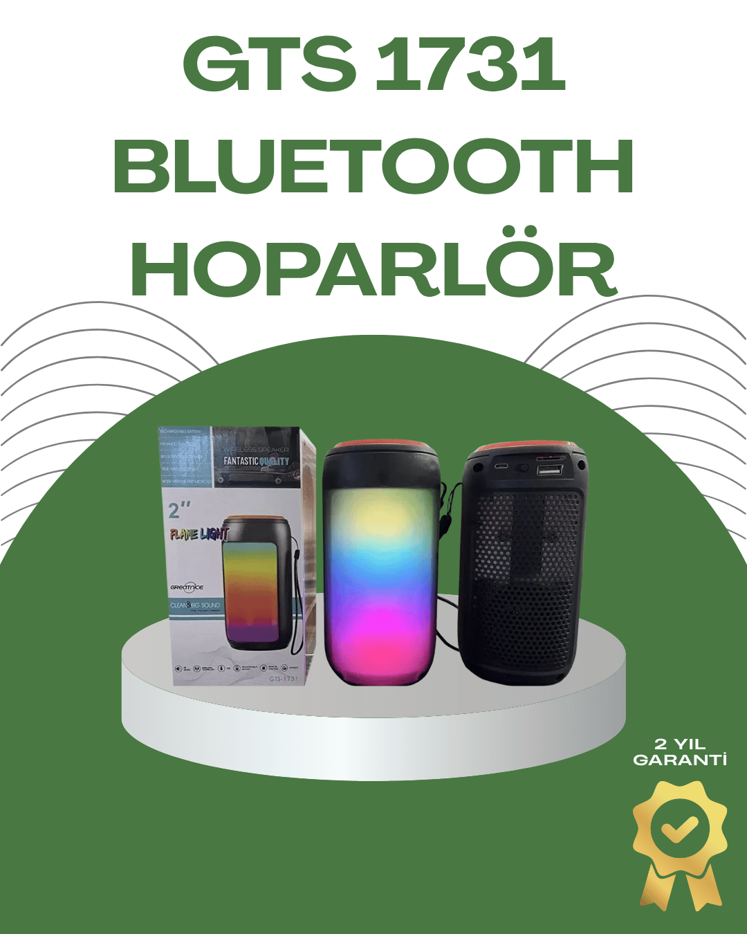 Mini LED Bluetooth Hoparlör GTS 1731 – Çoklu Ortam Desteği ve Hafif Tasarım