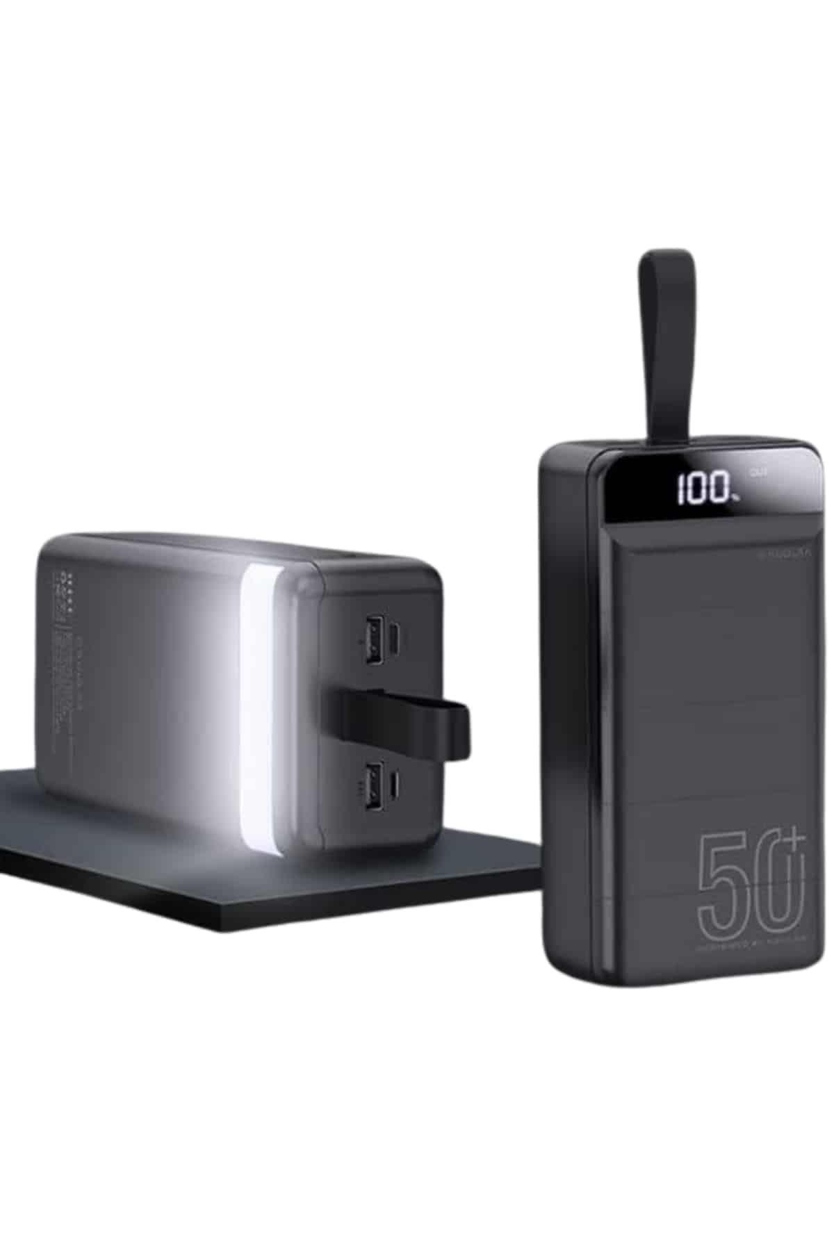 Powerbank 50.000 Mah Dijital Göstergeli Taşınabilir 4 Portlu Hızlı Powerbank