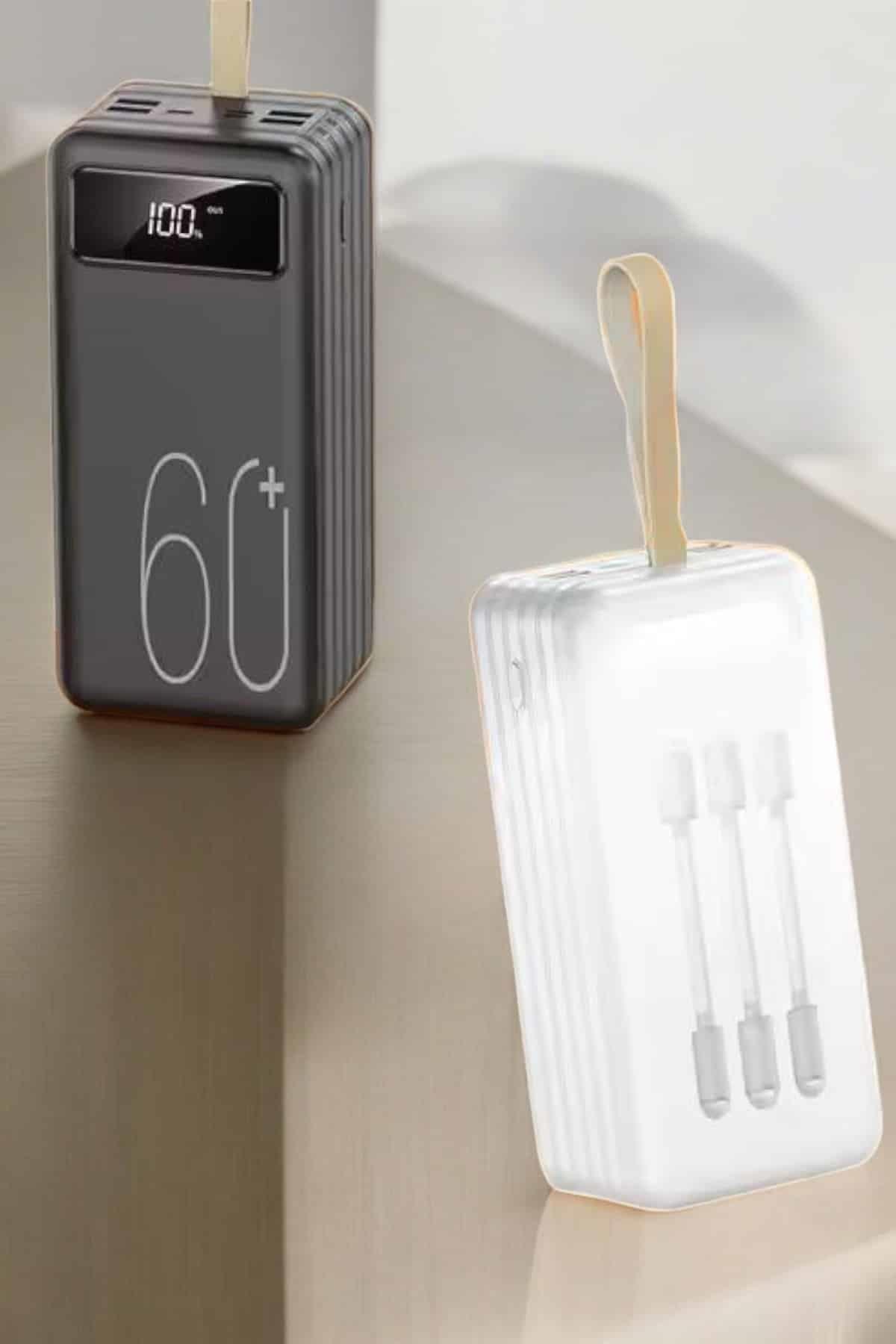 Powerbank 60.000 Mah Hızlı Şarj 4 Çıkışlı Uzun Şarj Süreli Dijital Göstergeli