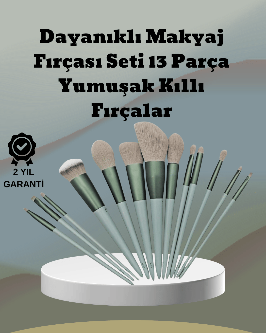 Profesyonel Kullanıma Uygun 13 Parça Makyaj Fırçası Takımı Fiber Kıllı