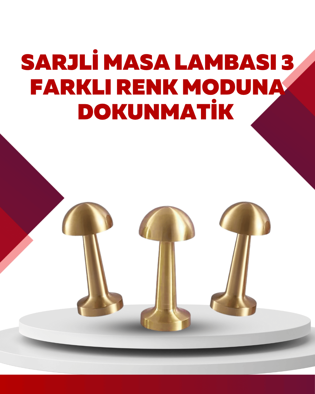 Şarjlı Dimmerli LED Masa Lambası – 4-8 Saat Aydınlatma