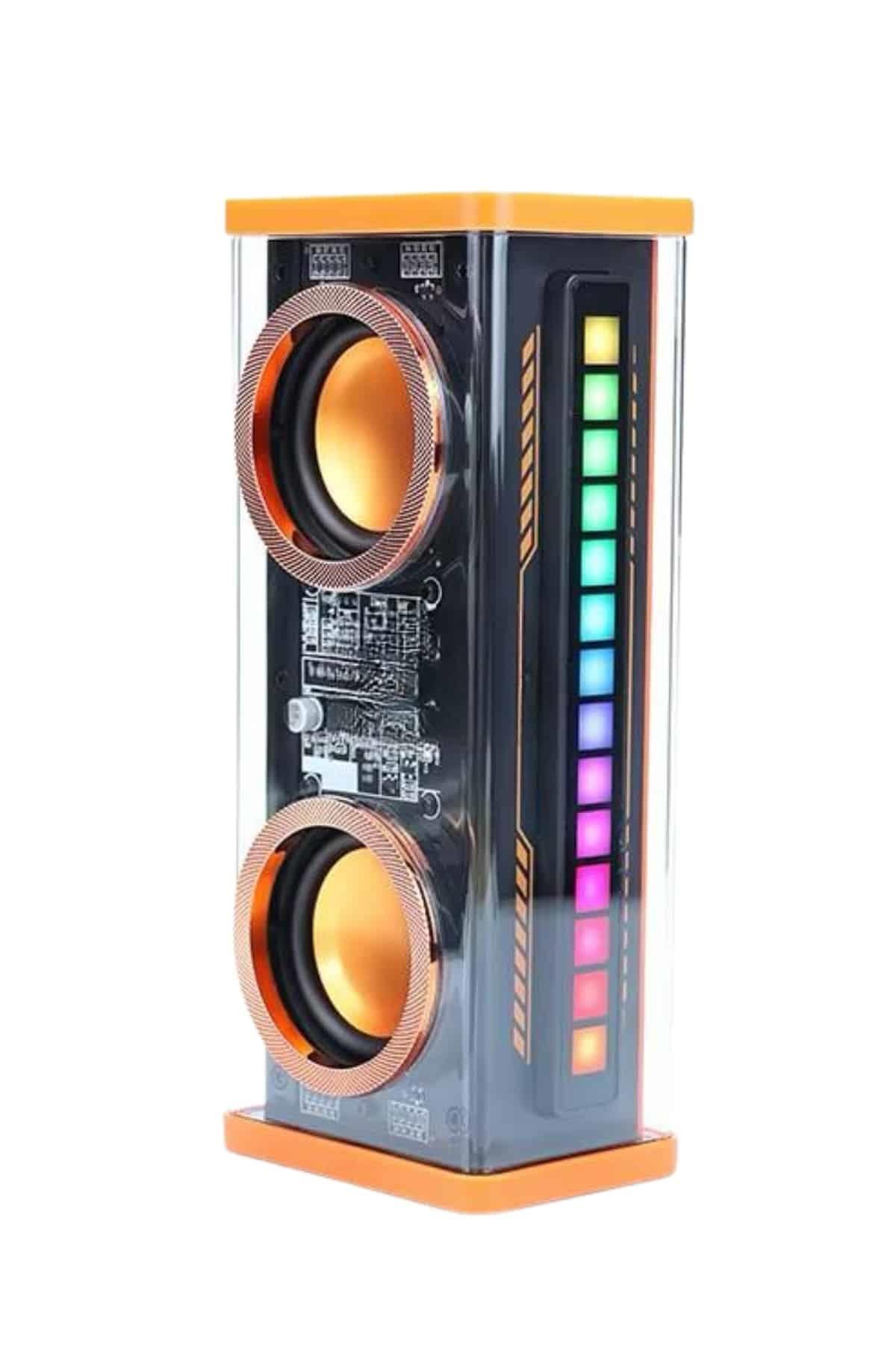 Şeffaf Mecha Taşınabilir Bluetooth Hoparlör Kablosuz Yüksek Ses Kaliteli