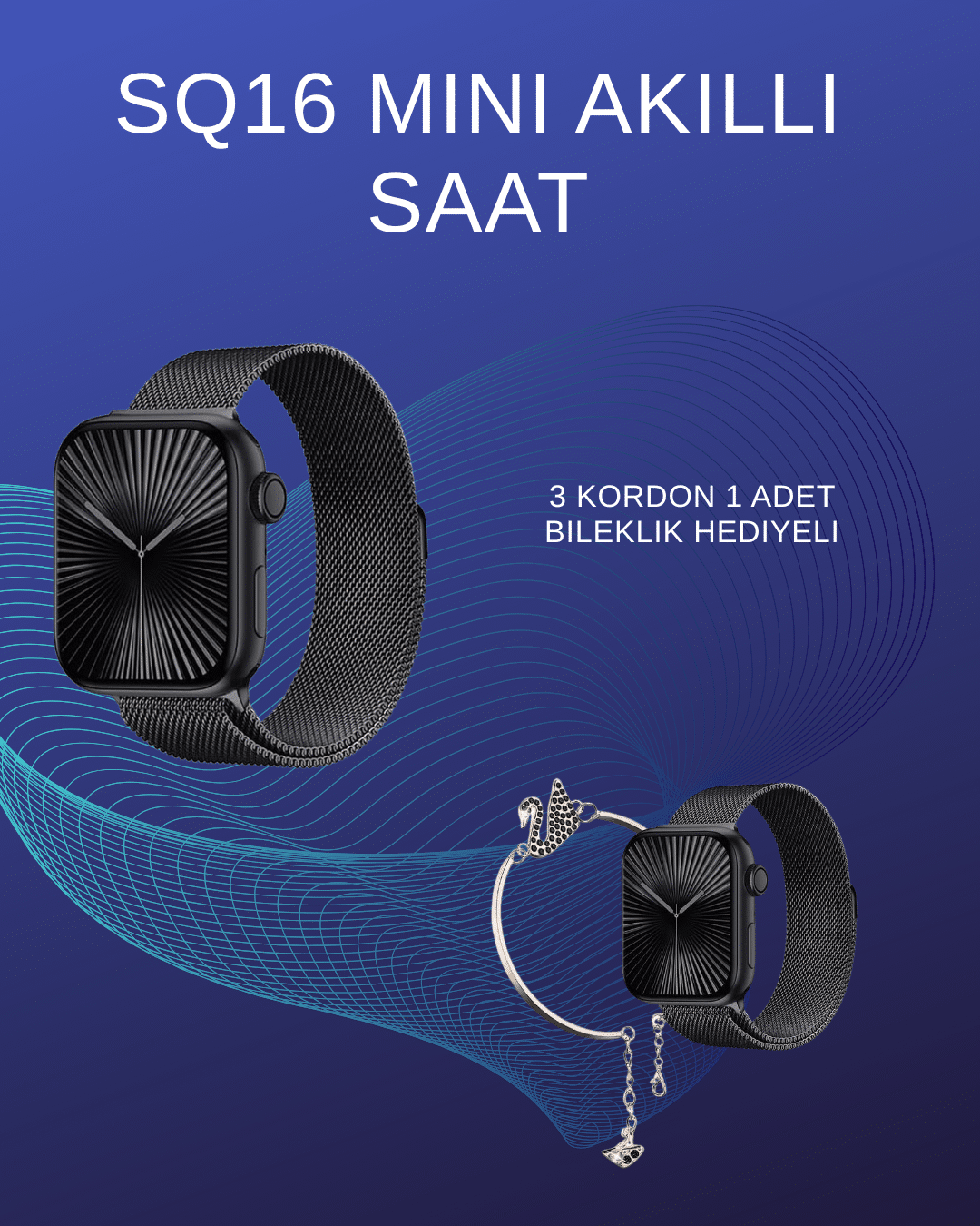 SQ-16 Mini Series 10 Akıllı Saat | Spor Modları, Bildirim ve Müzik Kontrolü