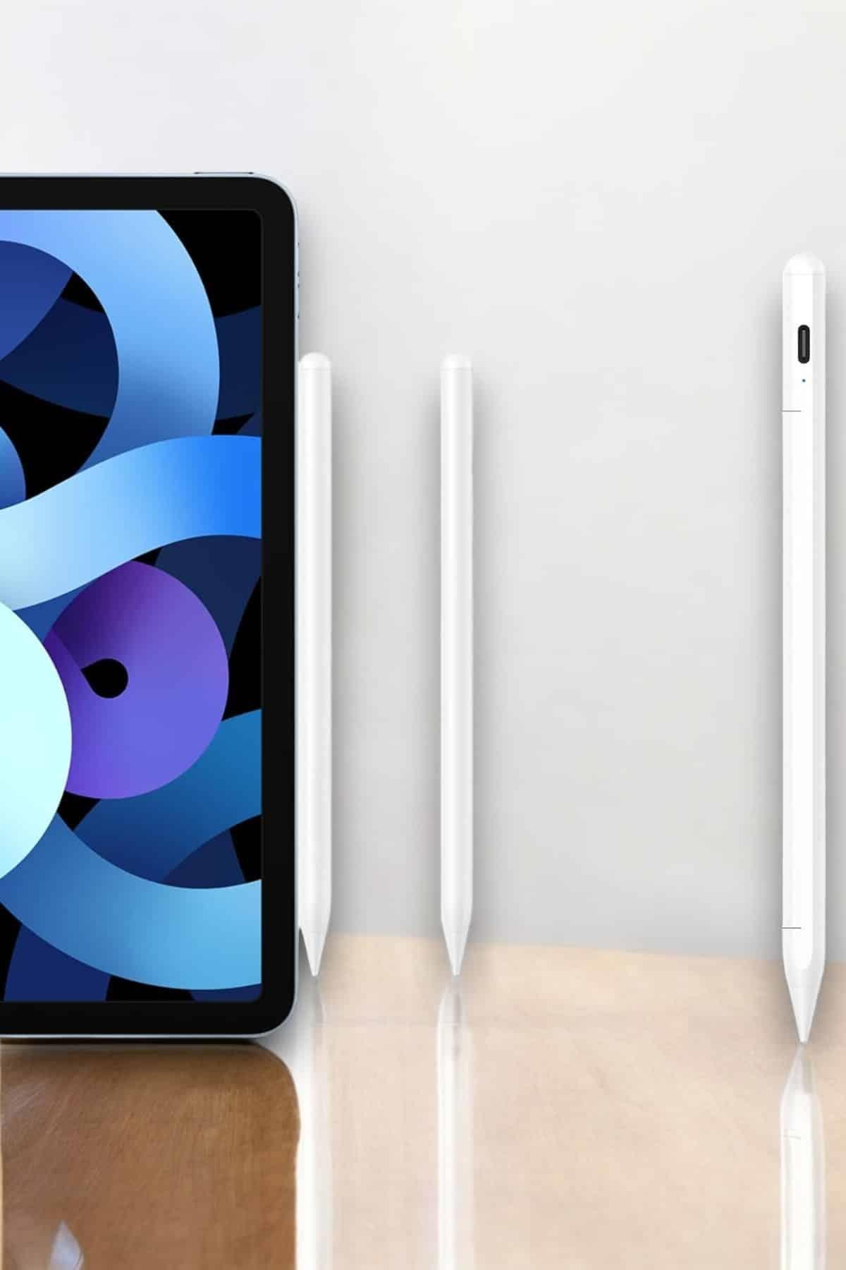 Tablet Kalemi iOS Android Windows Uyumlu Yedek Uçlu Universal Çizim Kalemi
